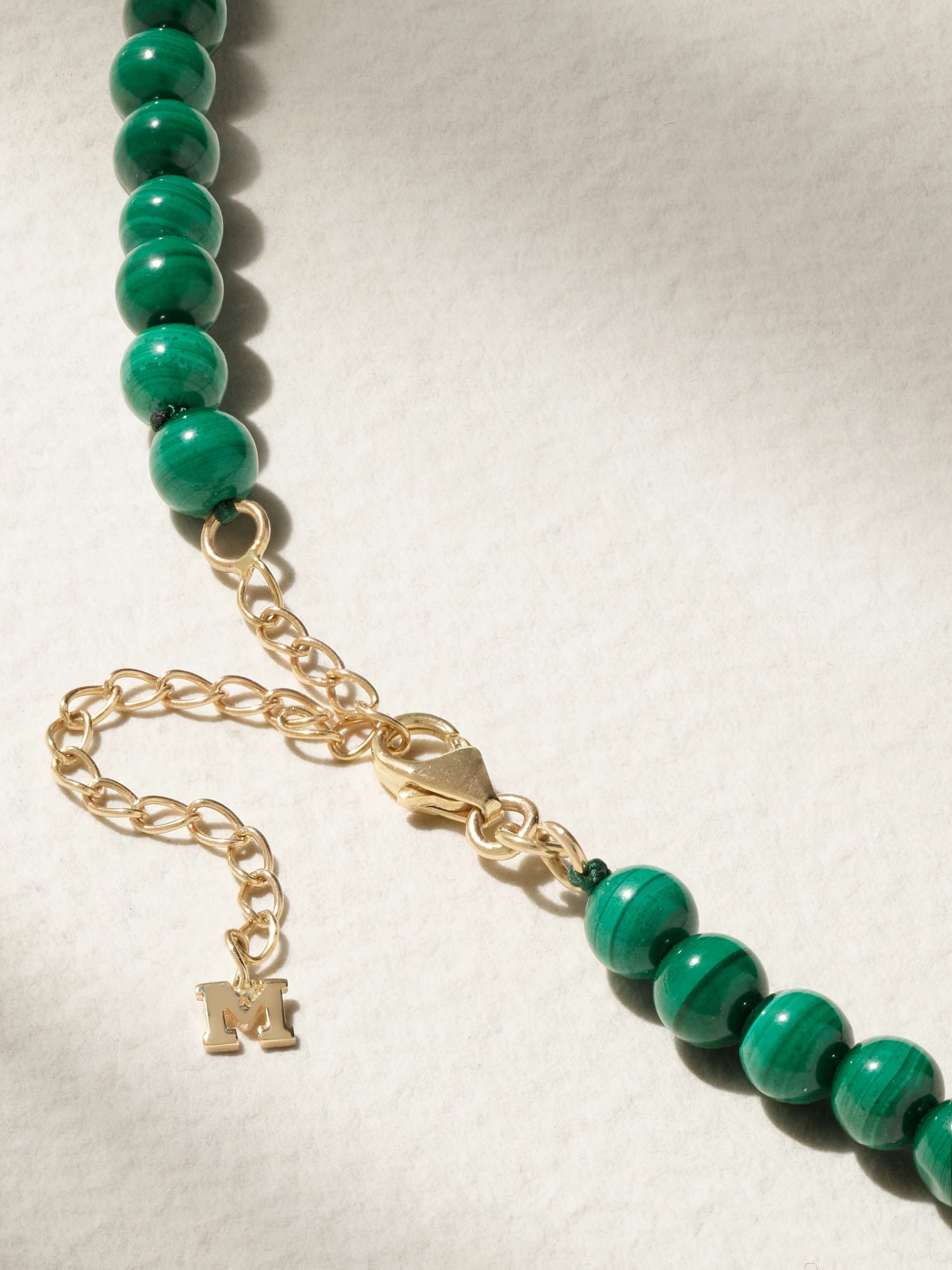 MATEO 14-karat gold malachite necklace