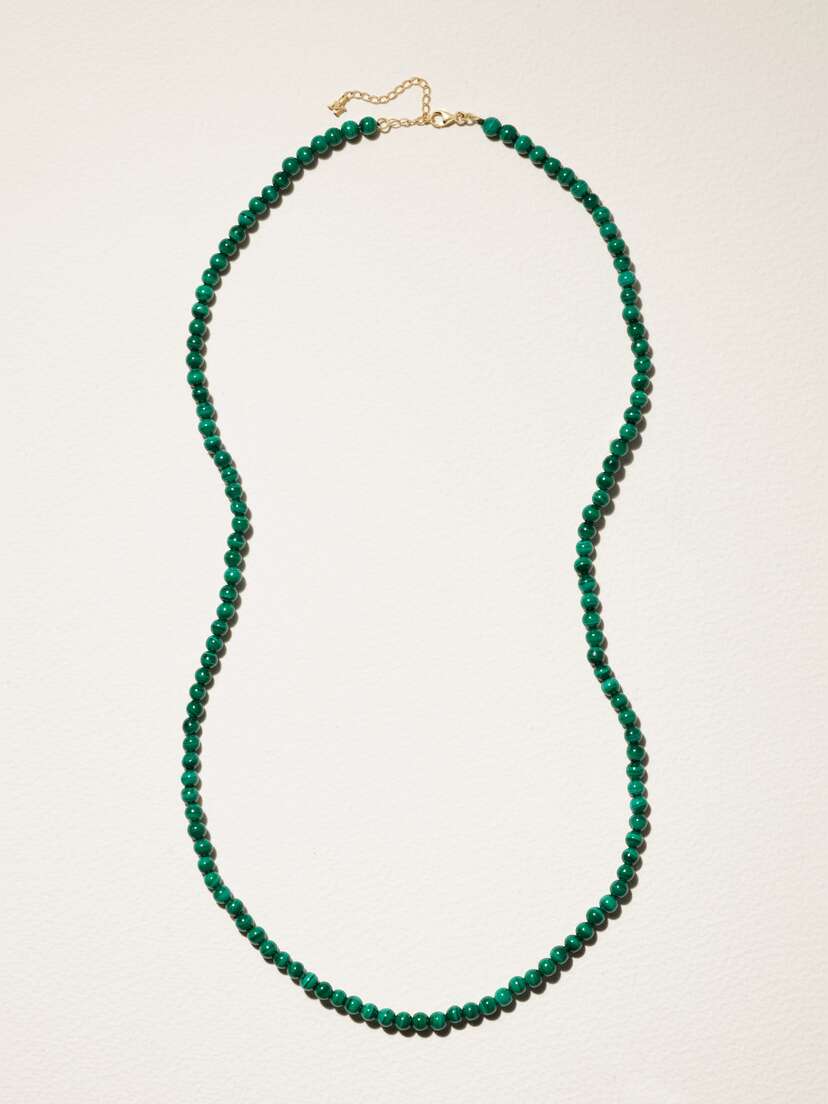 Mateo 14-karat Gold Malachite Necklace