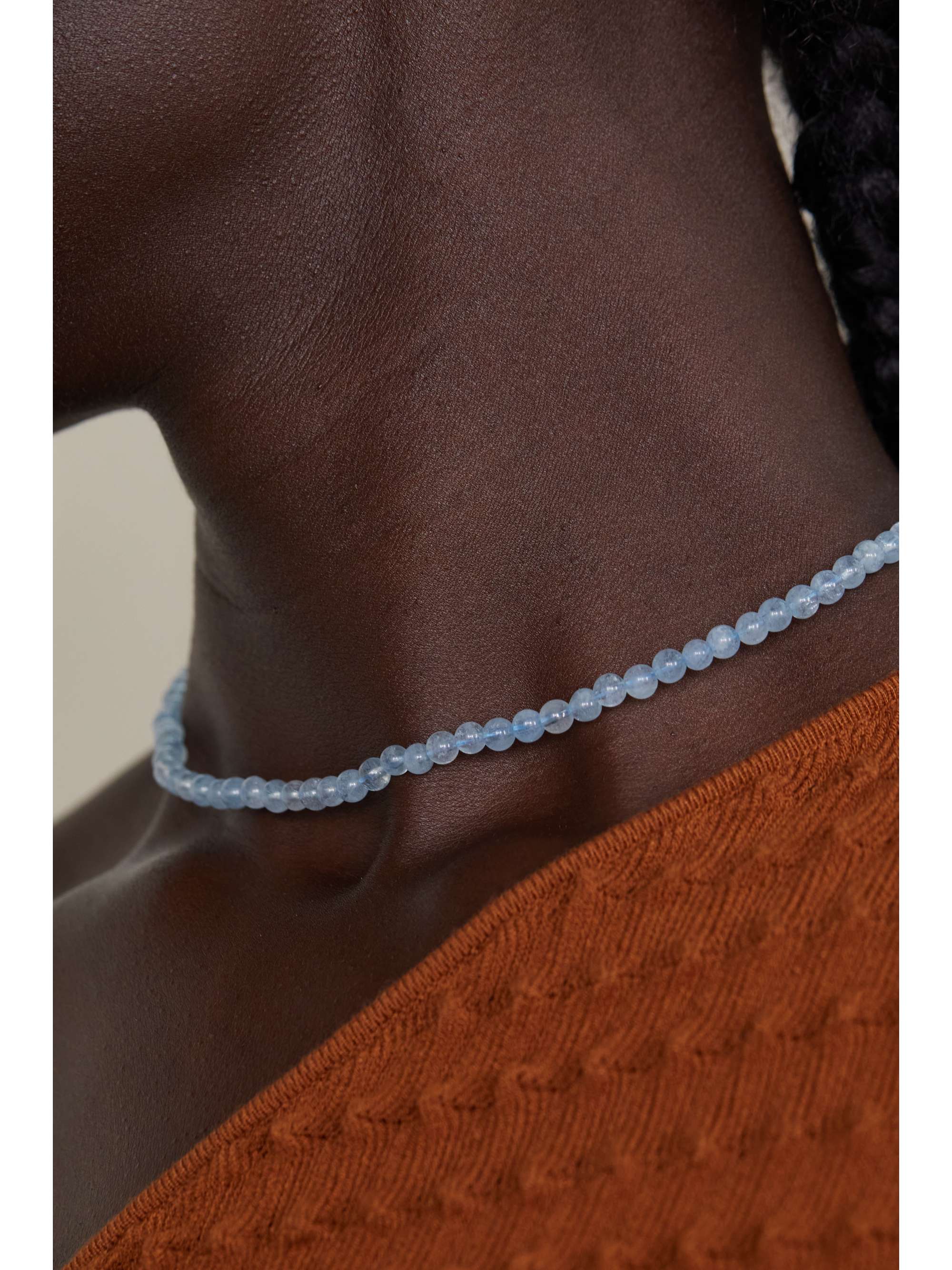 MATEO 14-karat gold aquamarine necklace