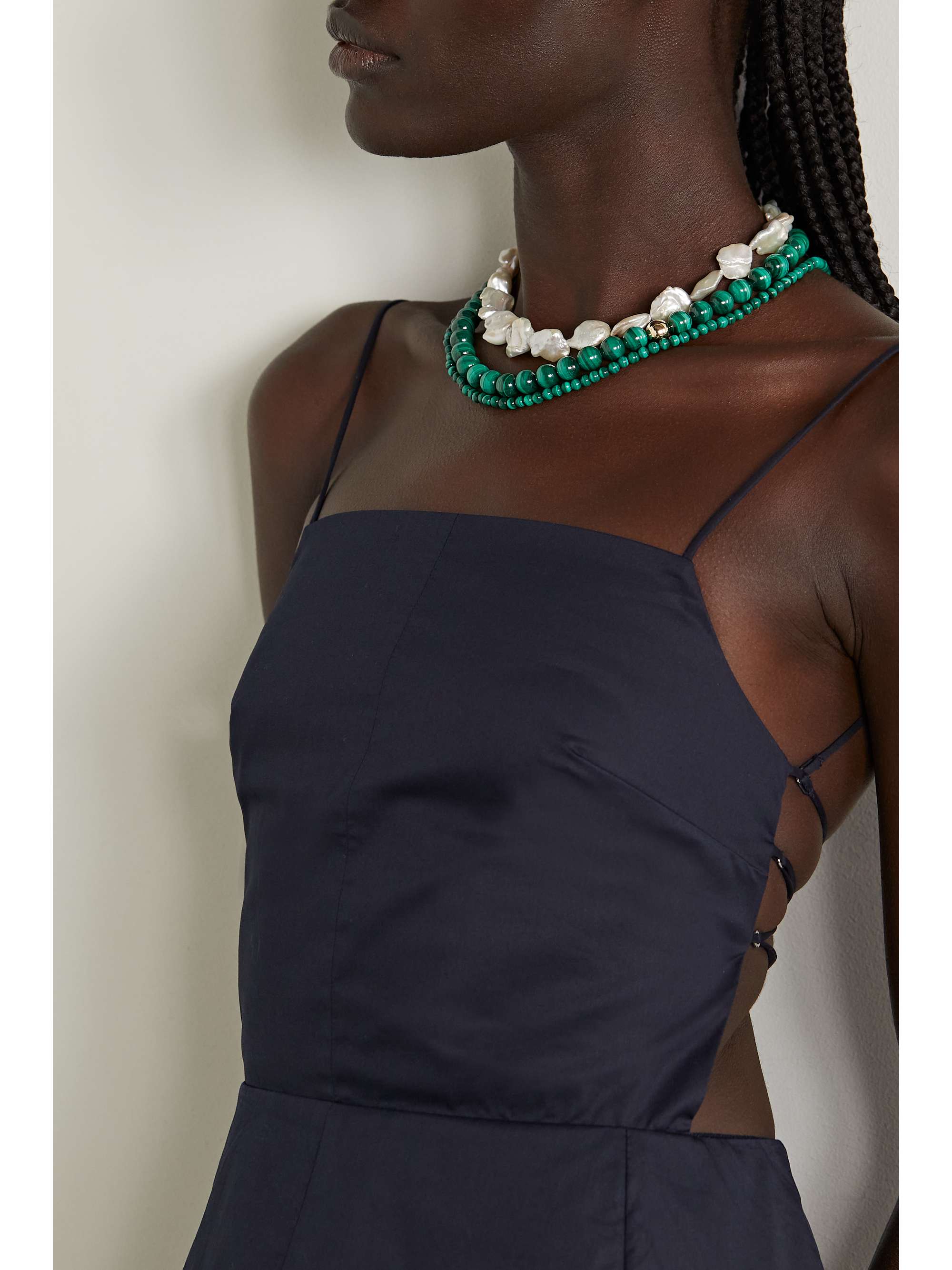 MATEO 14-karat gold pearl necklace