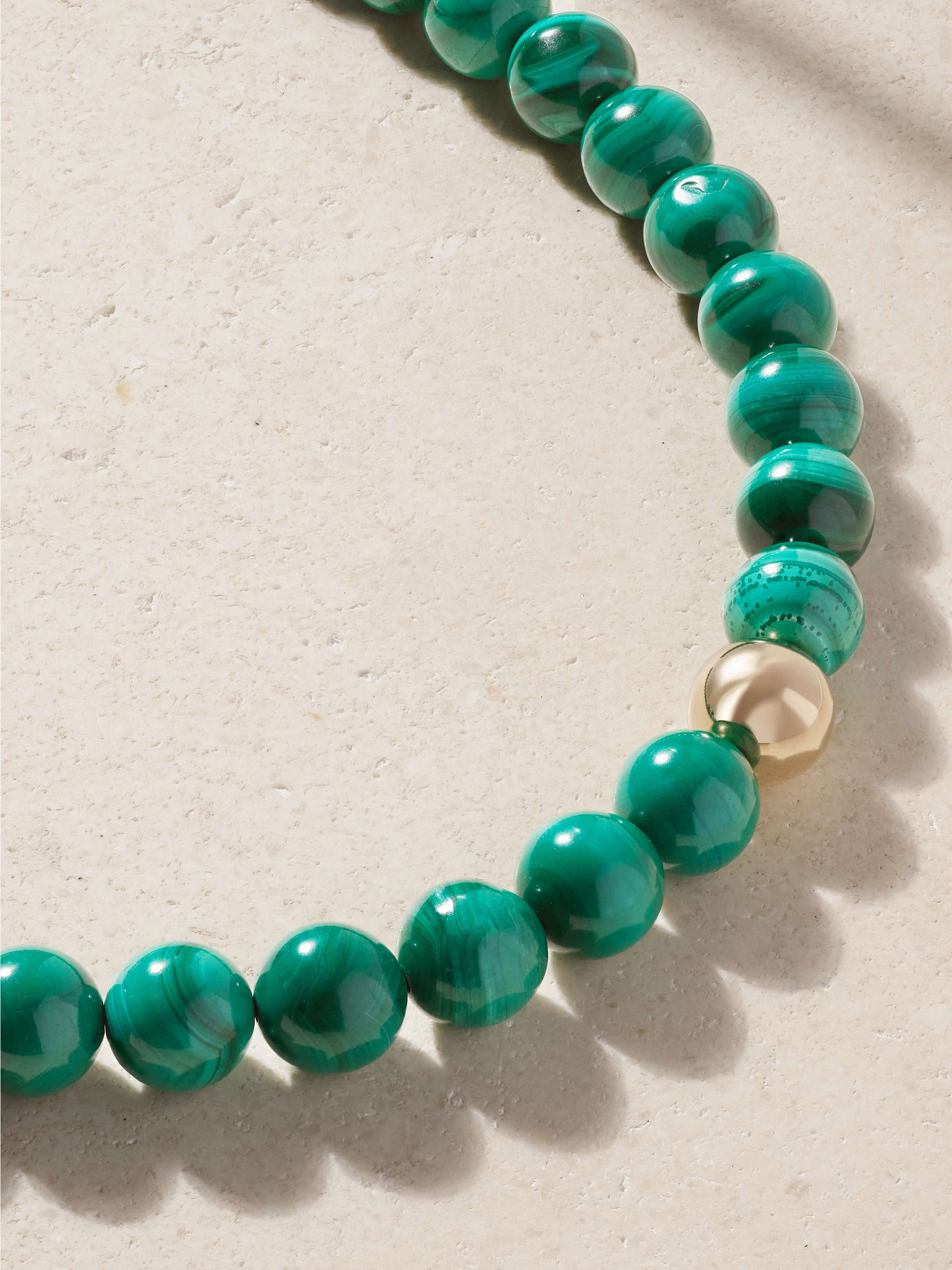 MATEO 14-karat gold malachite necklace