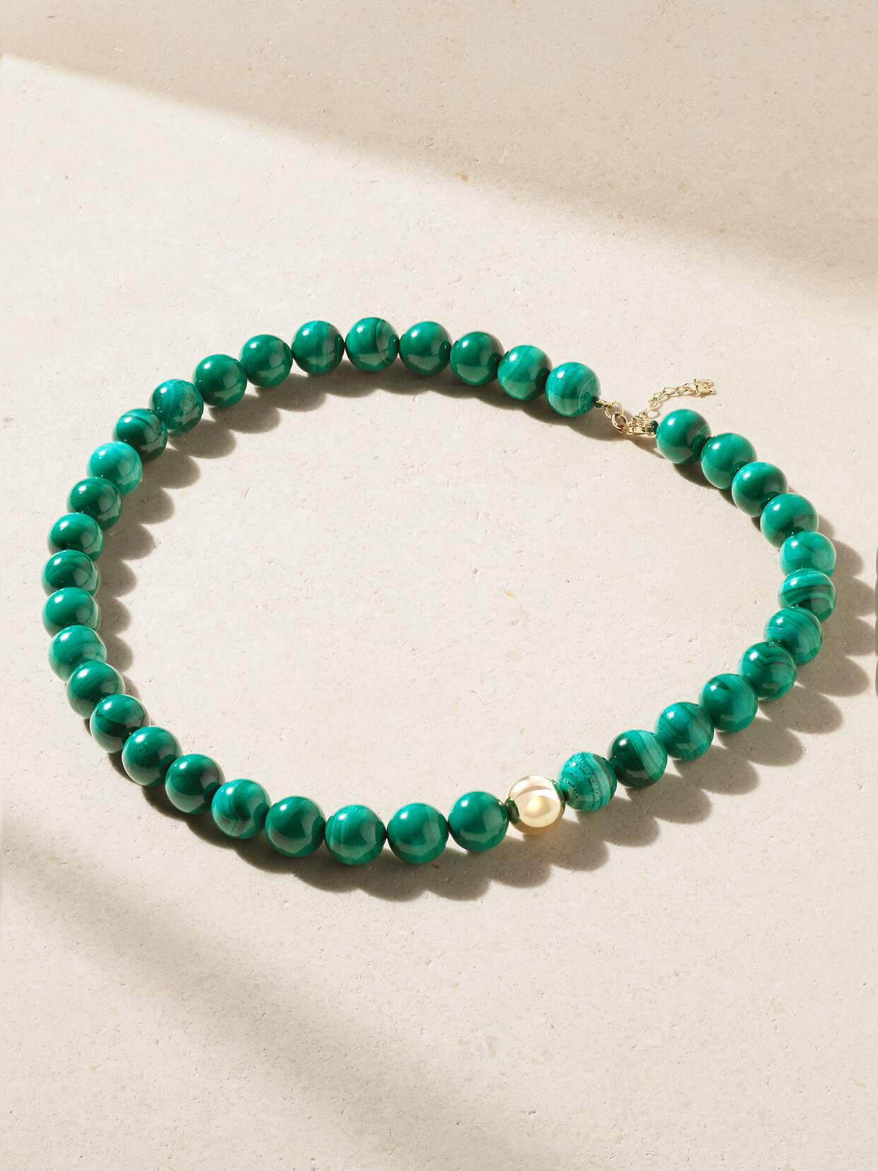 Mateo 14-karat Gold Malachite Necklace