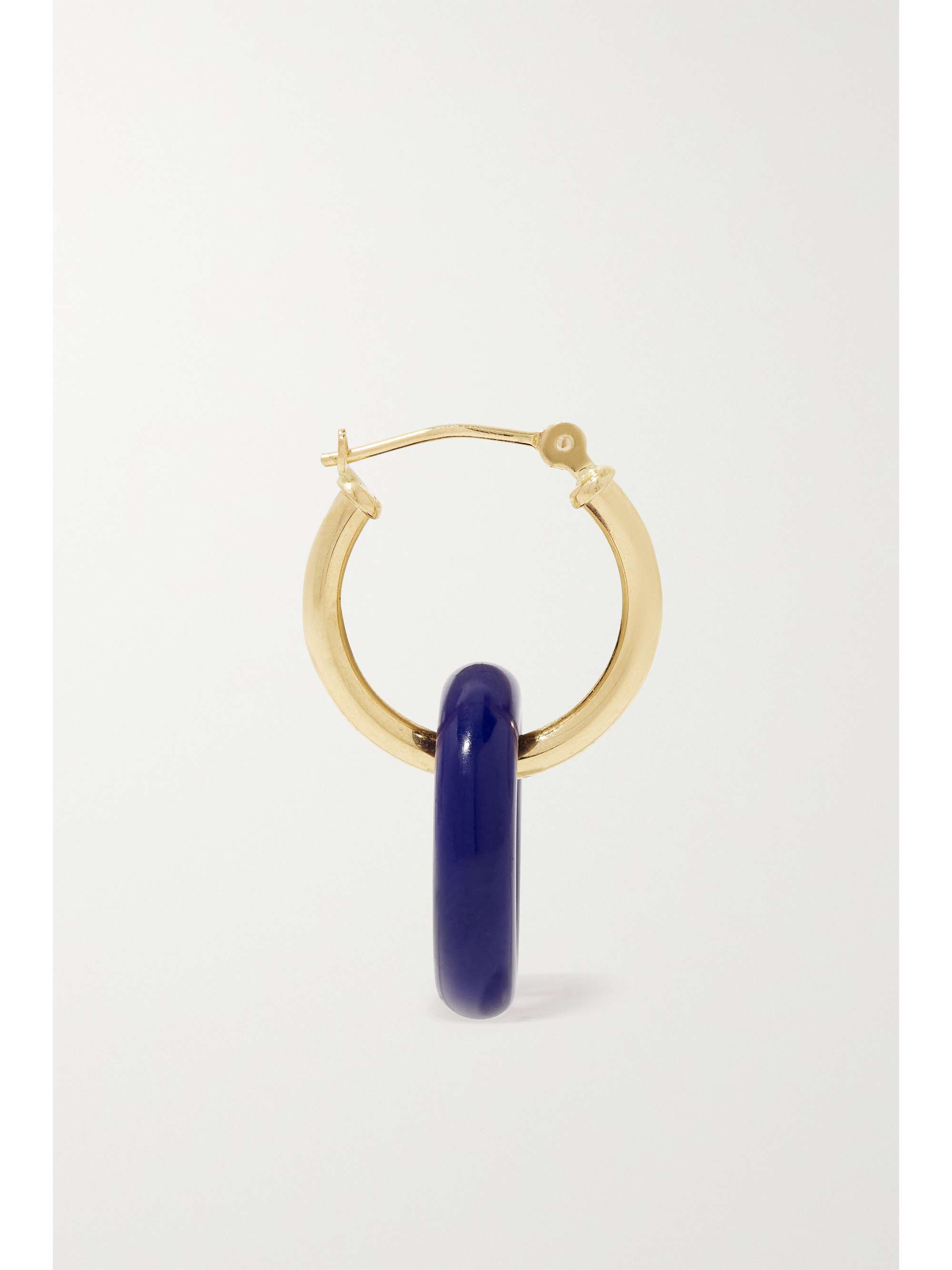 MATEO Donut 14-karat gold lapis lazuli hoop earrings