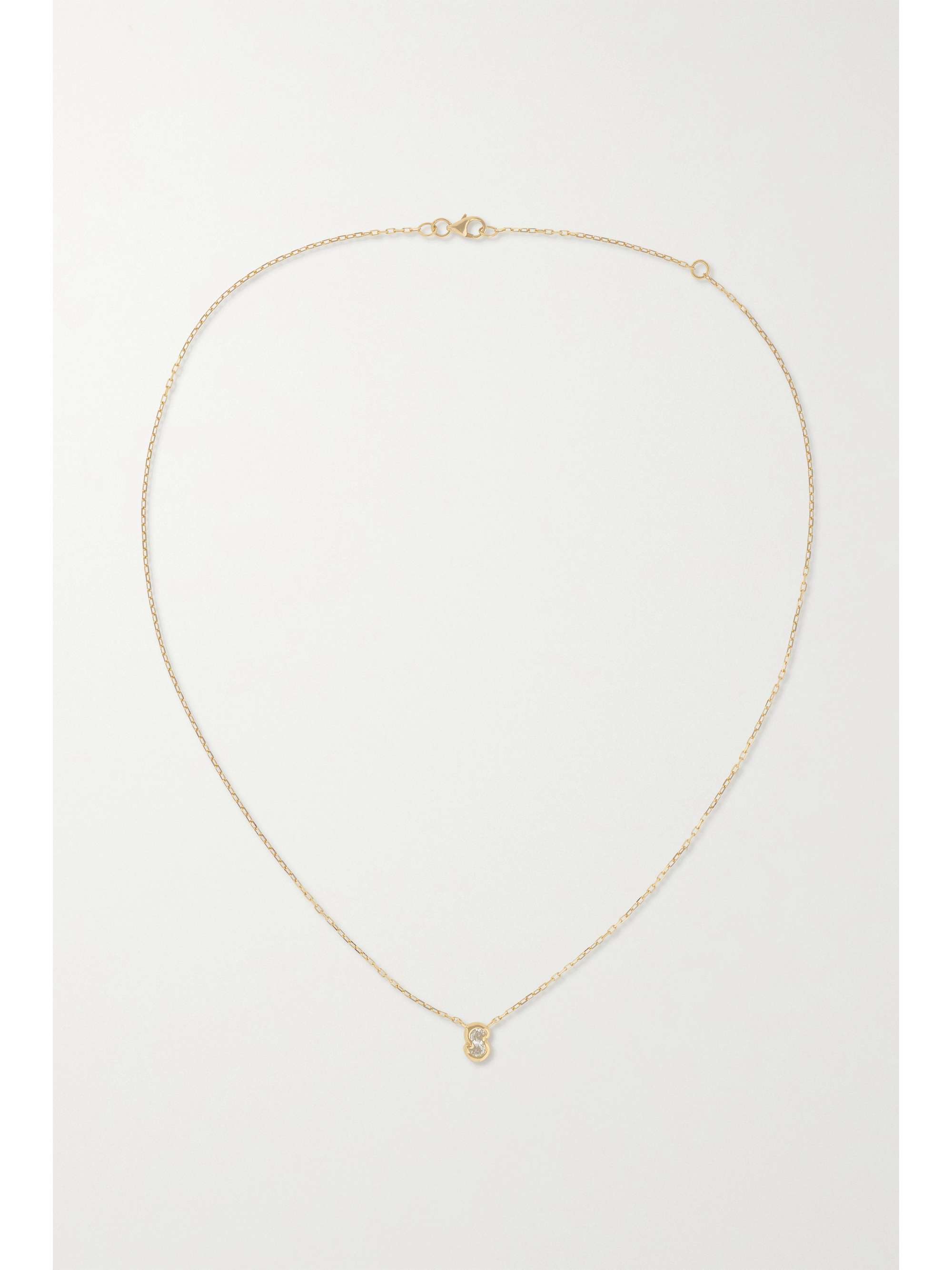 GEMELLA Bubble Bezels 18-karat gold diamond necklace