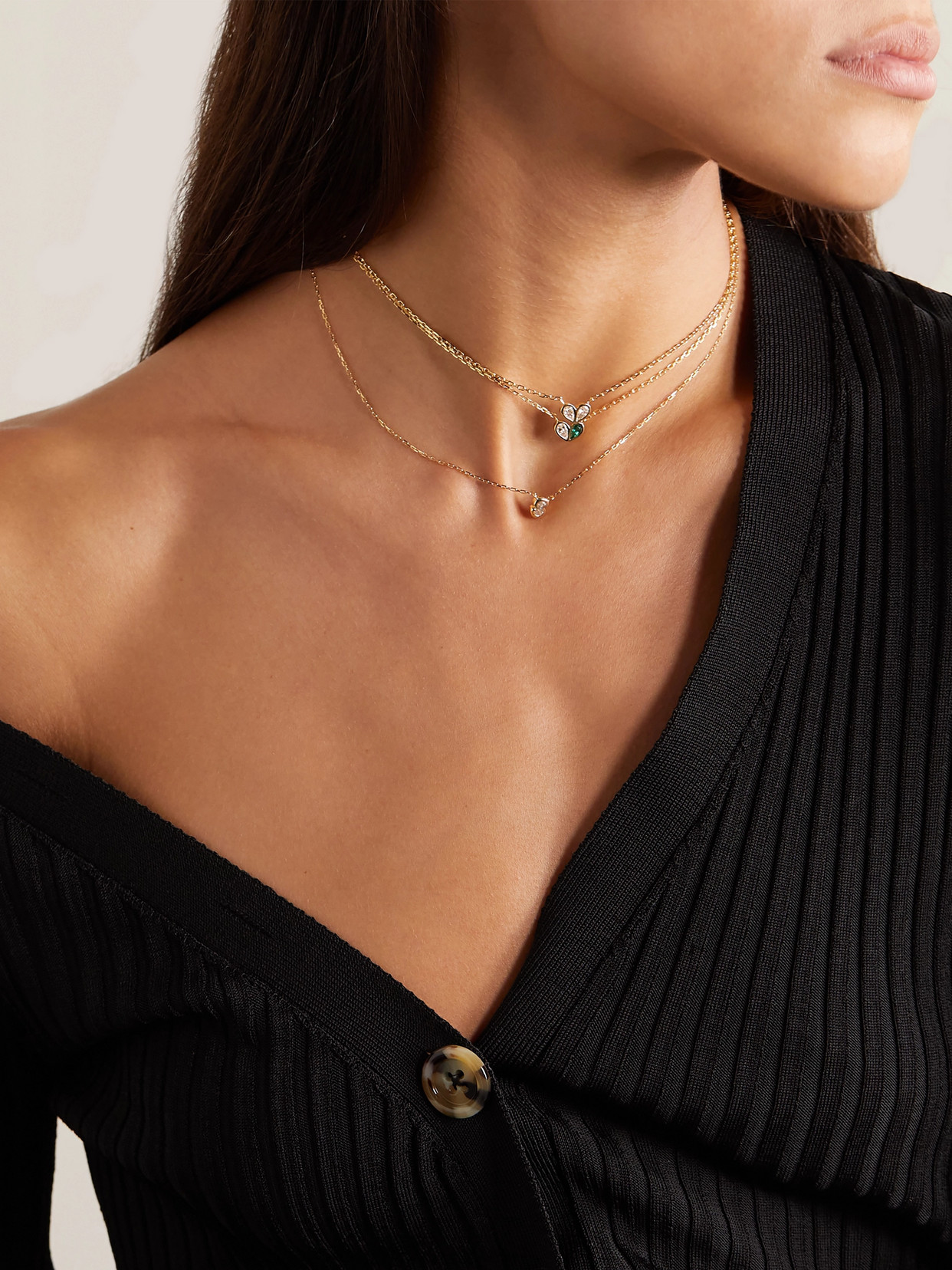 Gemella Bubble Bezels 18-karat Gold Diamond Necklace In Gold