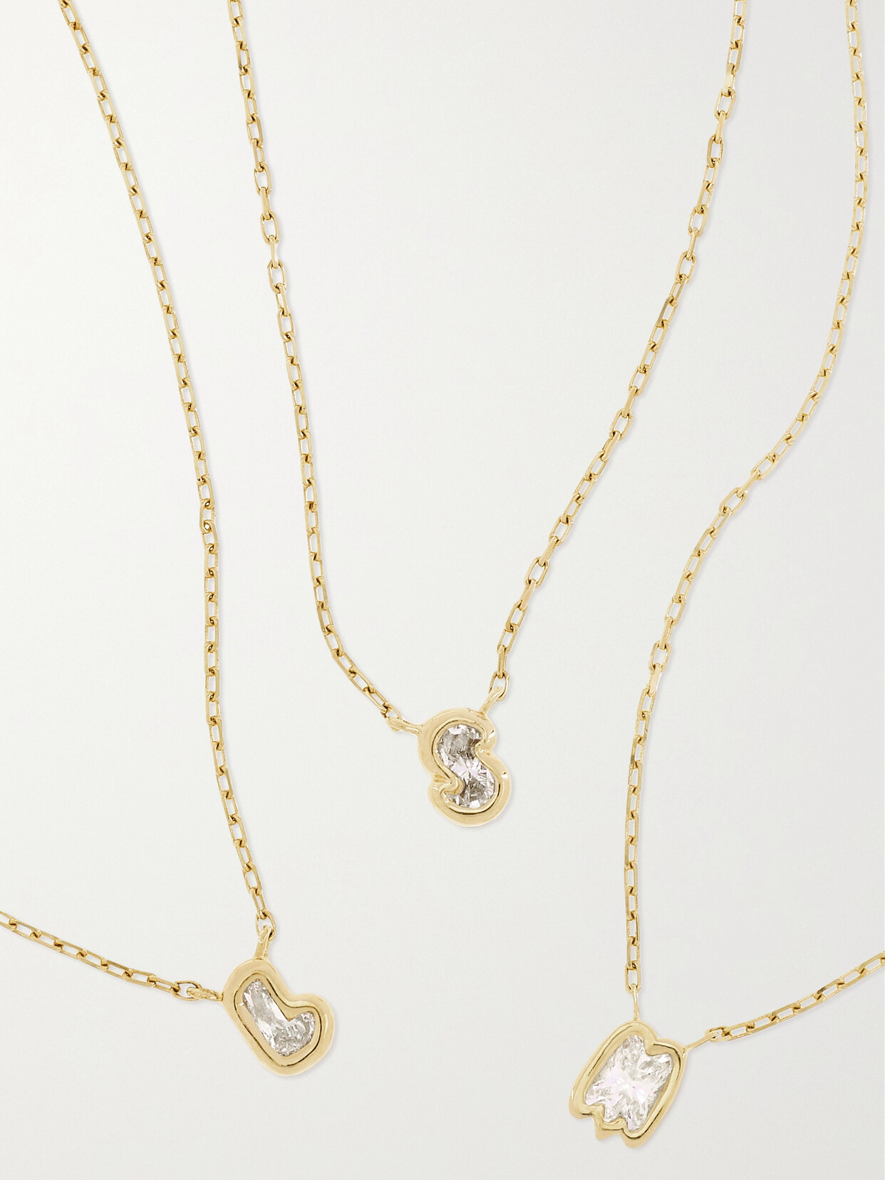 Gemella - Bubble Bezels 18-karat Gold Diamond Necklace - E