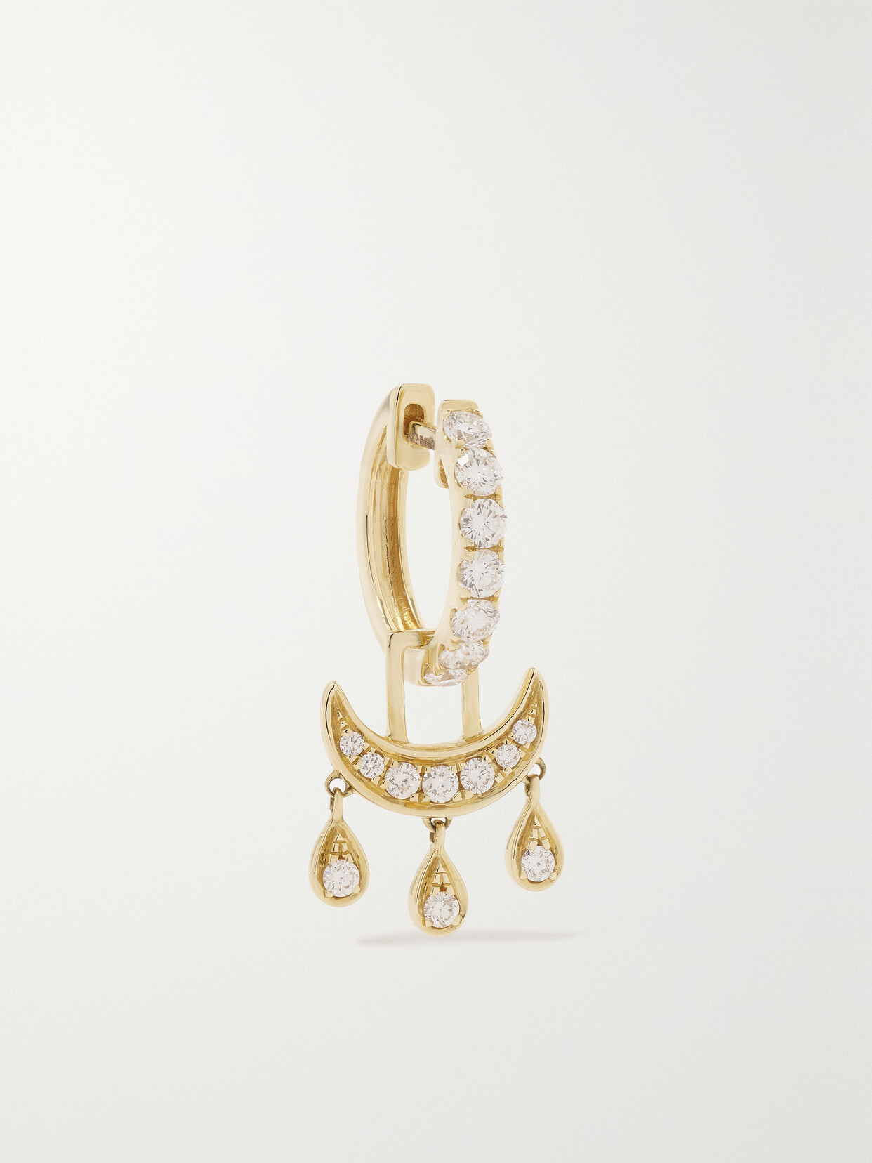 Robinson Pelham Orb Midi And Spirituality Earwish 14-karat Gold Diamond Single Hoop Earring - One size