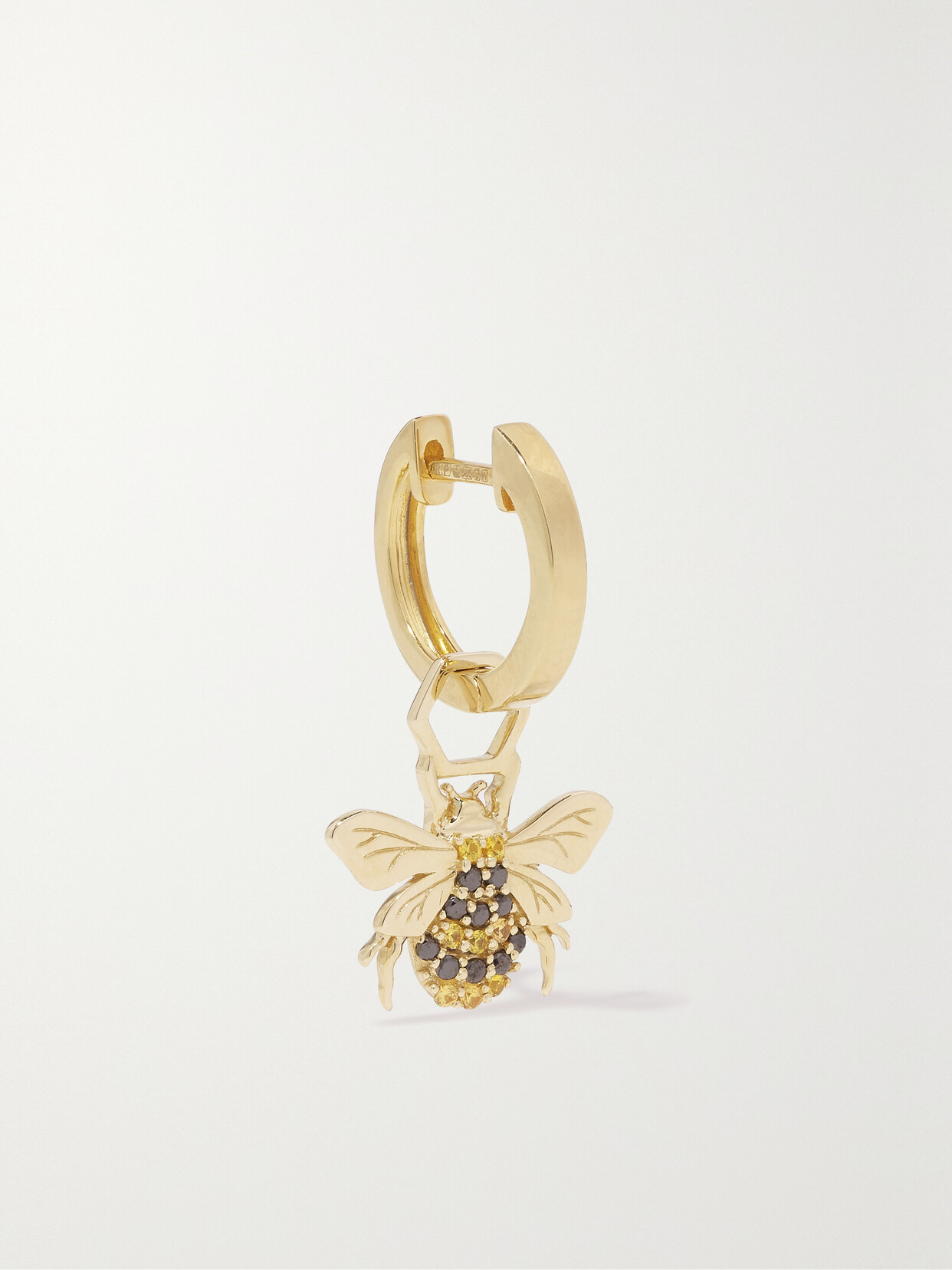 Robinson Pelham - Orb And Bee Earwish 14-karat Gold, Diamond And Sapphire Single Hoop Earring - One size