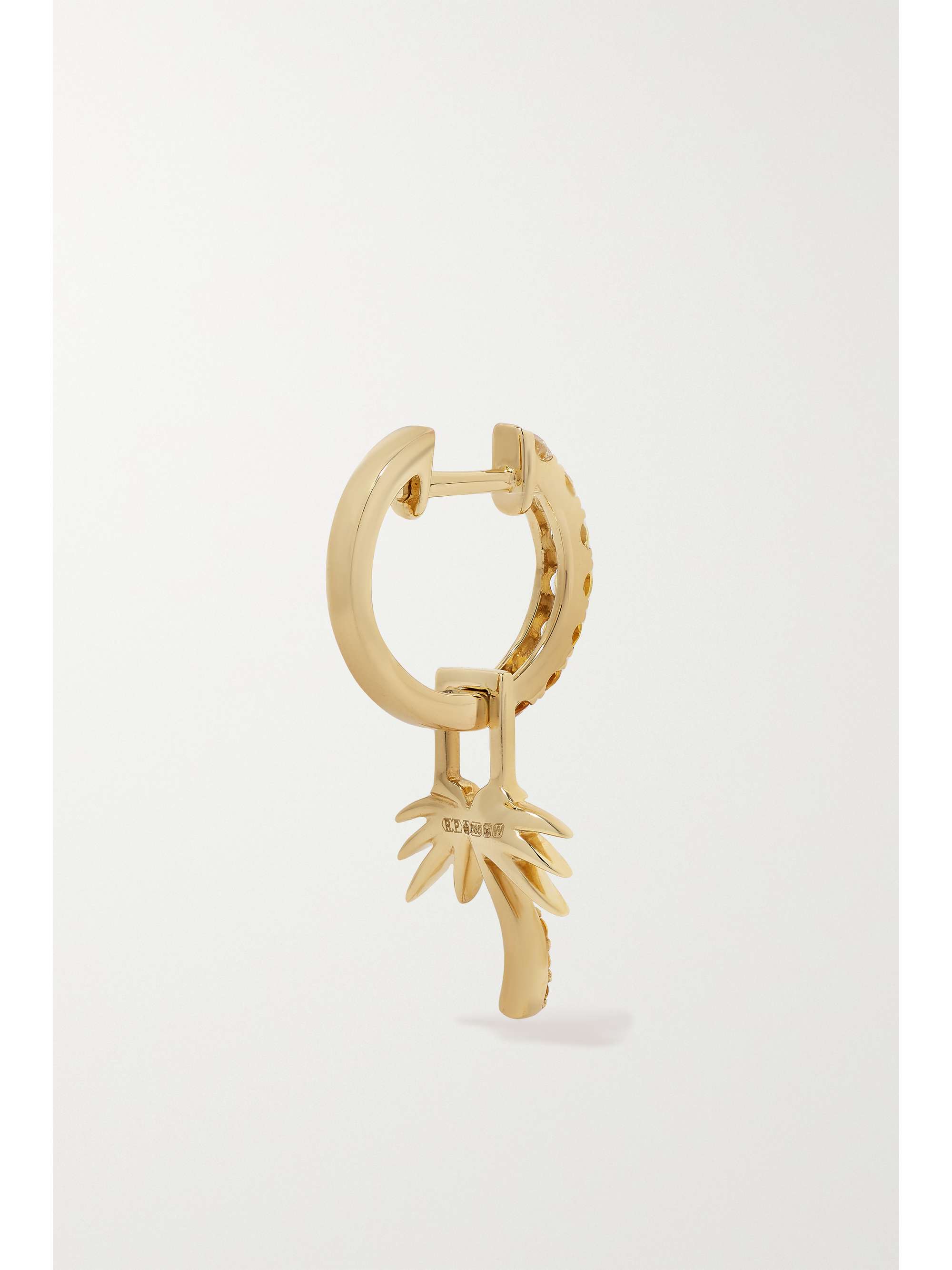 ROBINSON PELHAM Orb and Left Arrow EarWish 14-karat gold multi-stone single hoop earring