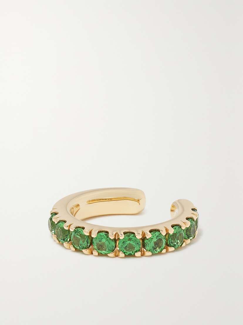 Robinson Pelham Orb Medium 14-karat Gold Tsavorite Ear Cuff
