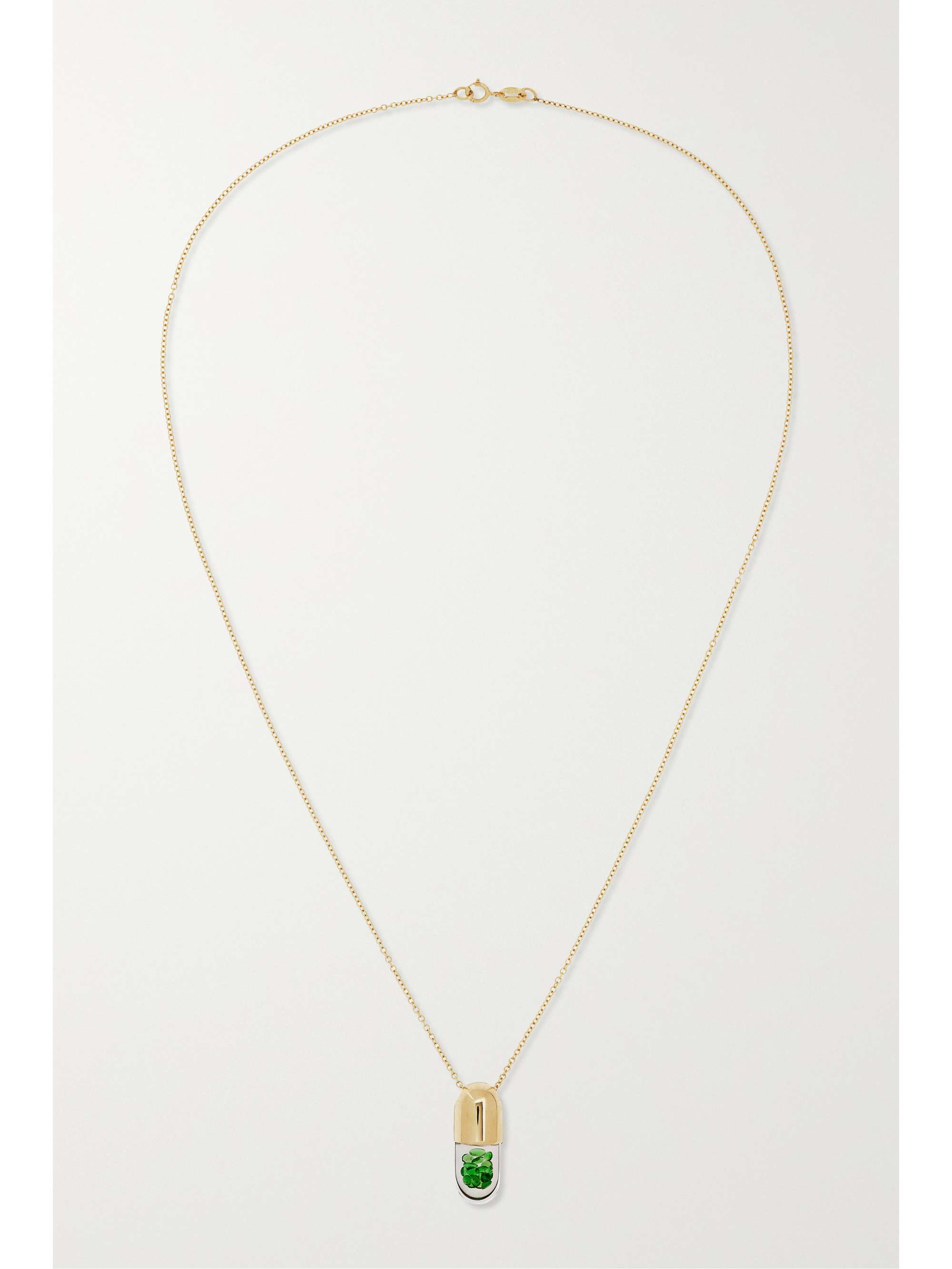 ROBINSON PELHAM Mini Elixir of Wisdom 18-karat gold sapphire necklace