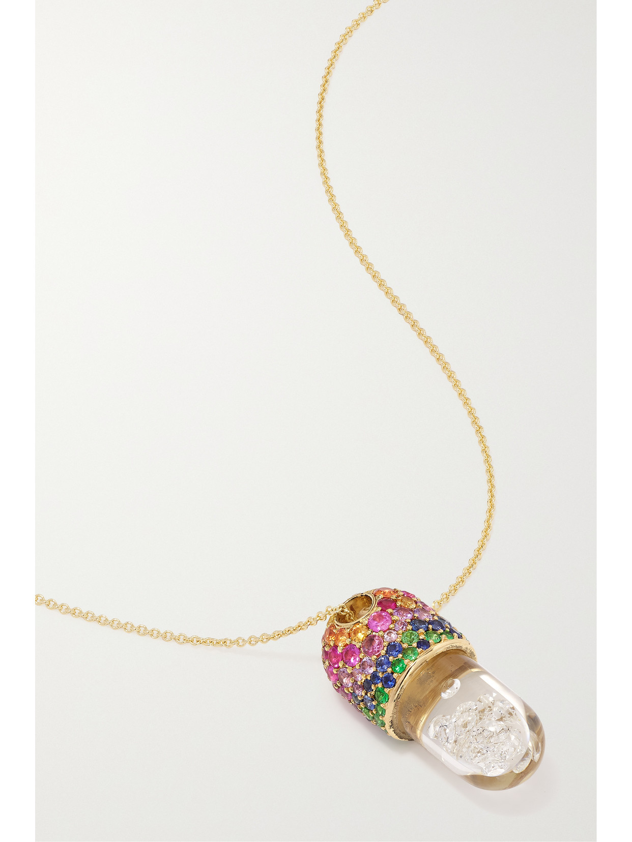 Robinson Pelham - Mini Elixir Of Energy 18-karat Gold Multi-stone Necklace - one size 22 Awaiting product image