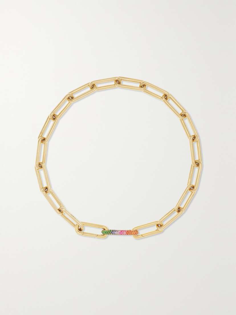 Robinson Pelham Identity Short 18-karat , Sapphire And Tsavorite Necklace