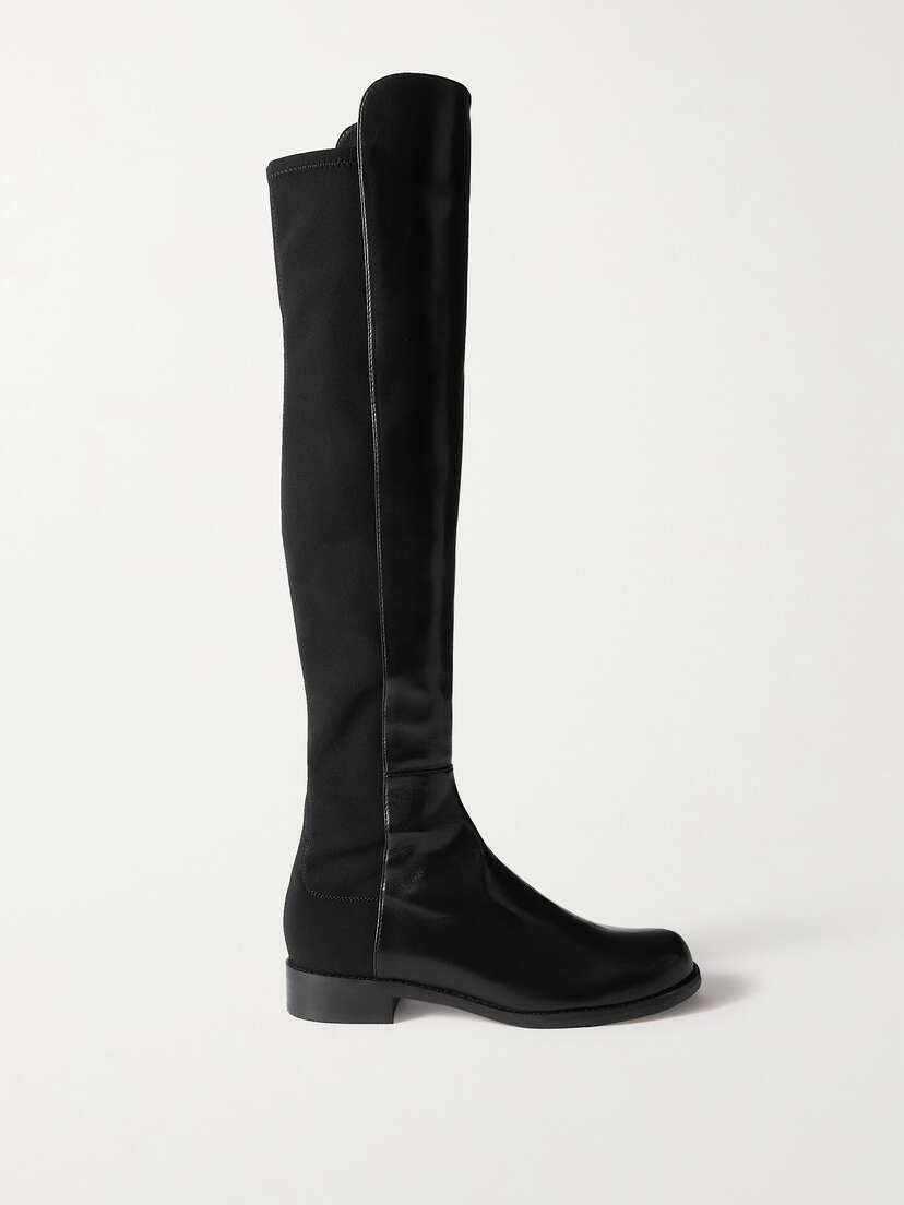 Stuart Weitzman 5050 Lift Leather And Stretch Over-the-knee Boots