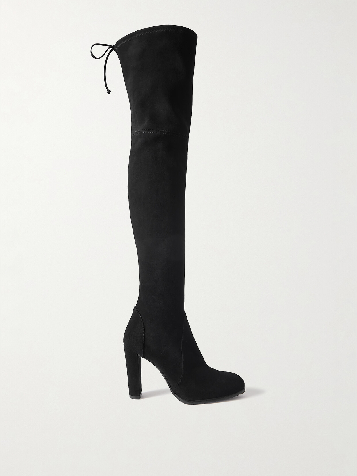 Shop Stuart Weitzman Highland Suede Over-the-knee Boots In Black