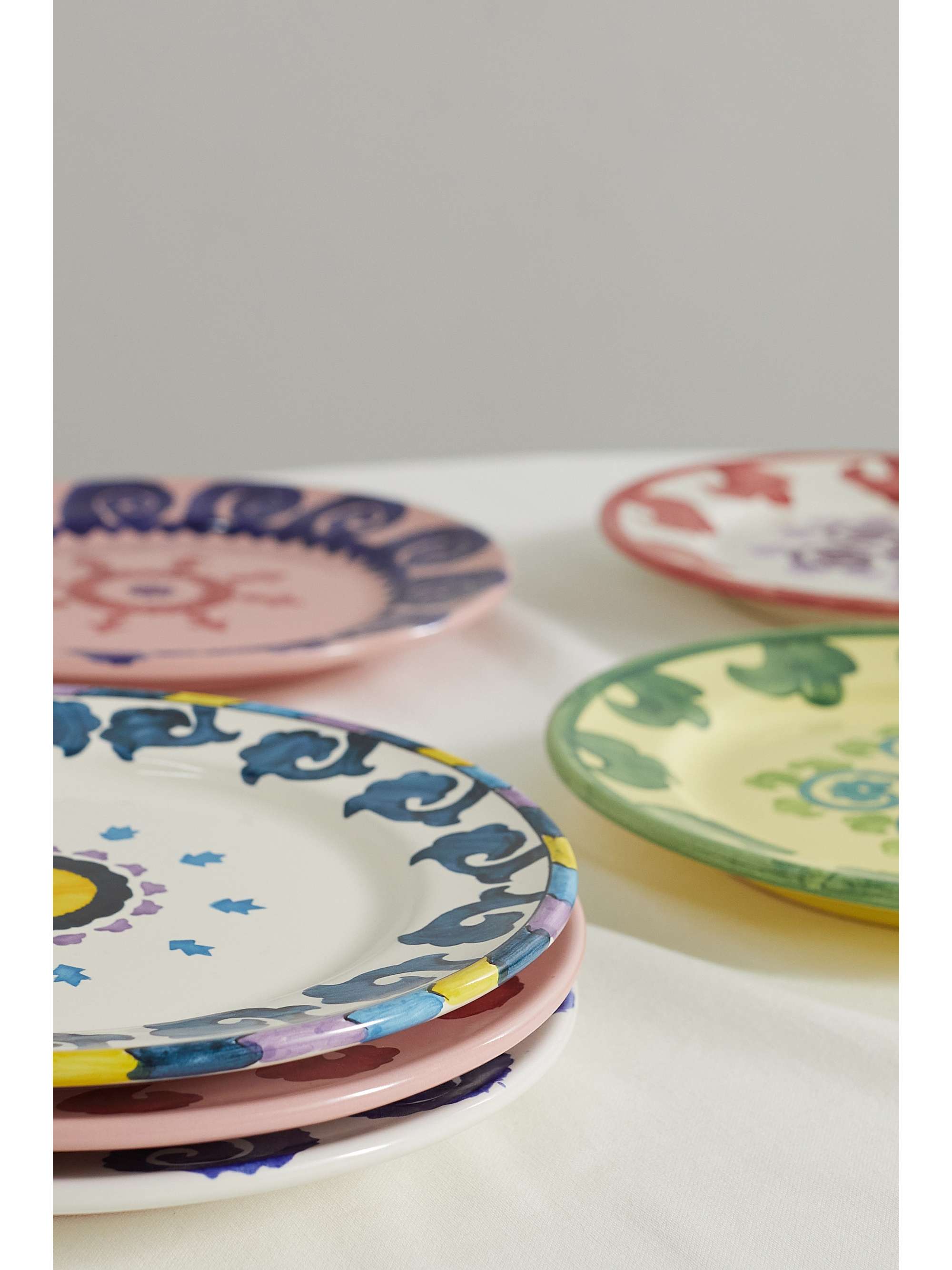 EMPORIO SIRENUSE Set of six 28cm ceramic dinner plates