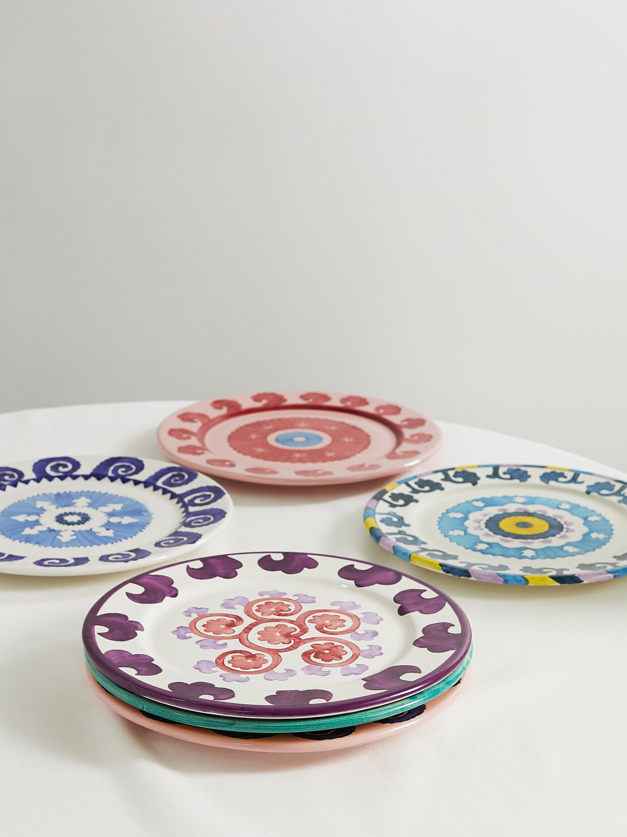 Emporio Sirenuse - Set Of Six 31cm Ceramic Charger Plates - Red