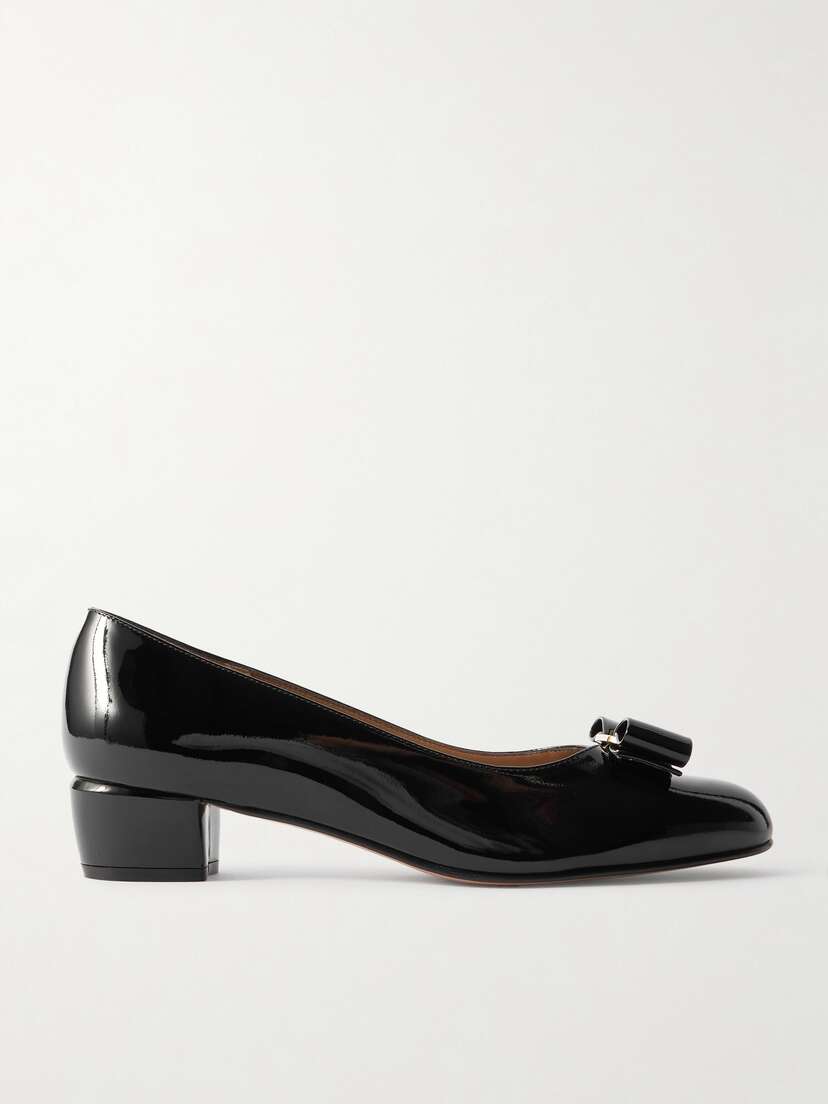 Ferragamo Vara Bow-embellished Leather Pumps