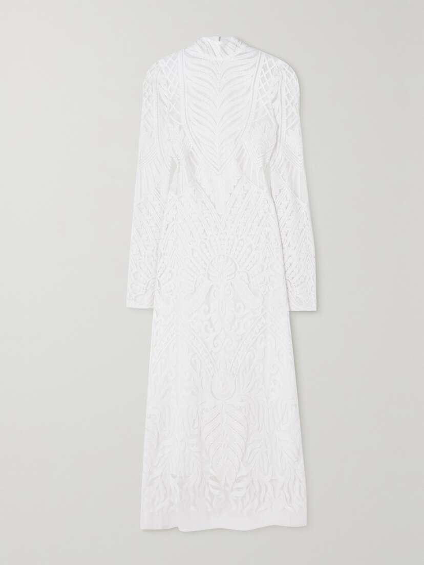 Galvan Borghese Open-back Lace Gown