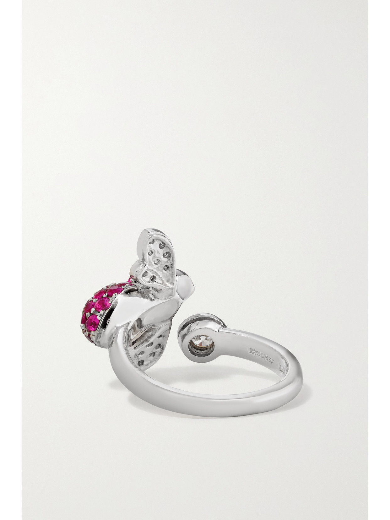 Sabbadini Bee 18-karat White Gold, Sapphire And Diamond Ring In White Gold