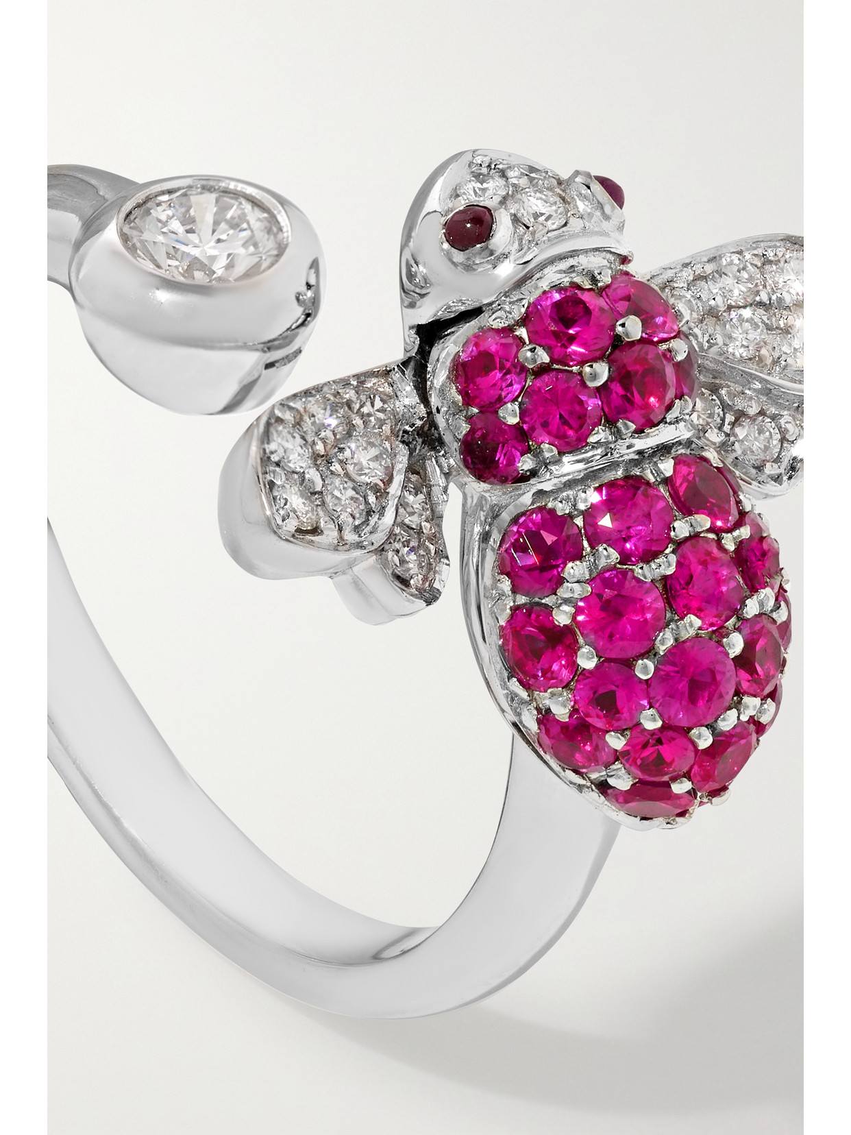 Sabbadini Bee 18-karat White Gold, Sapphire And Diamond Ring In White Gold