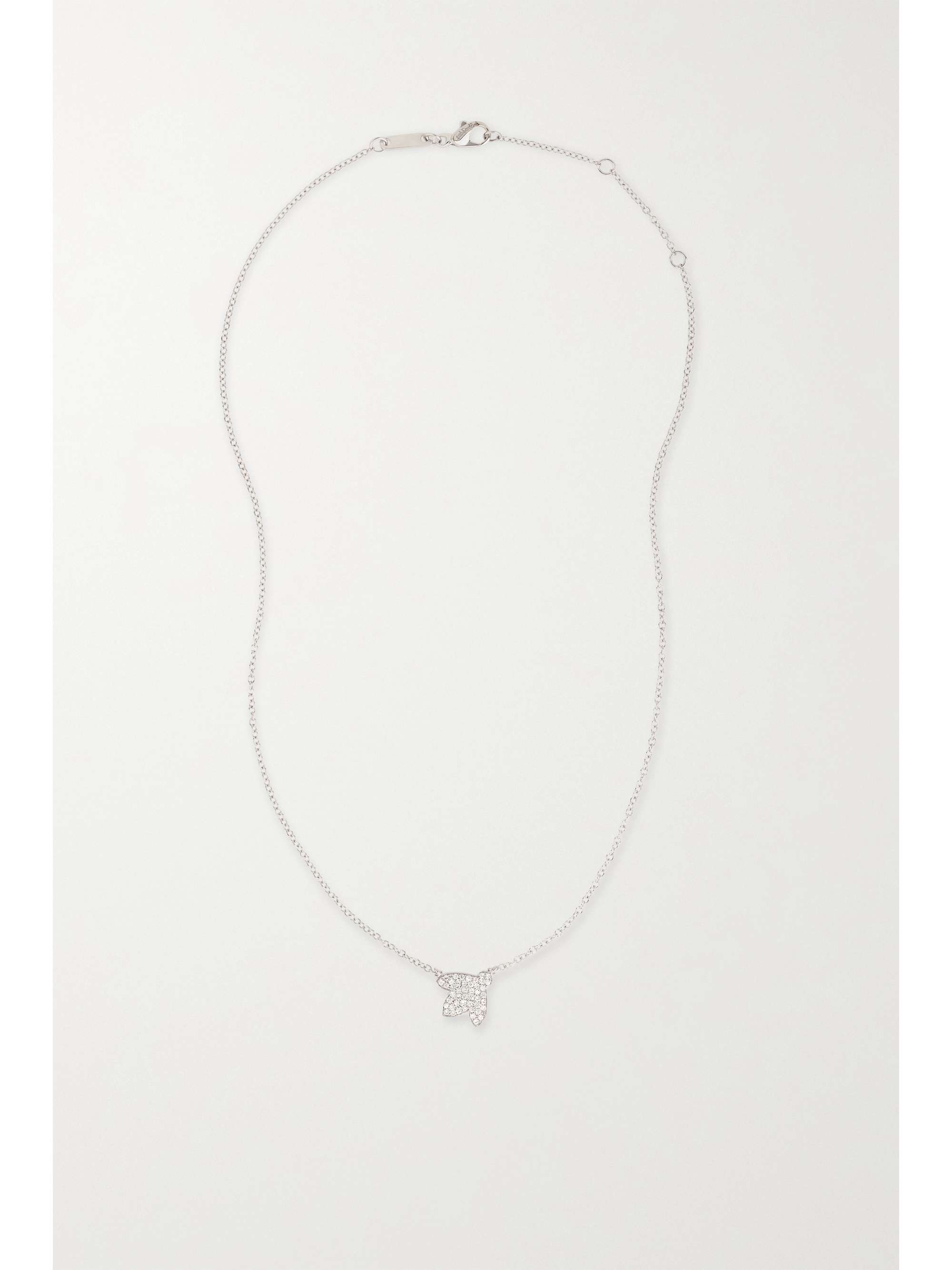 SABBADINI 18-karat white gold diamond necklace