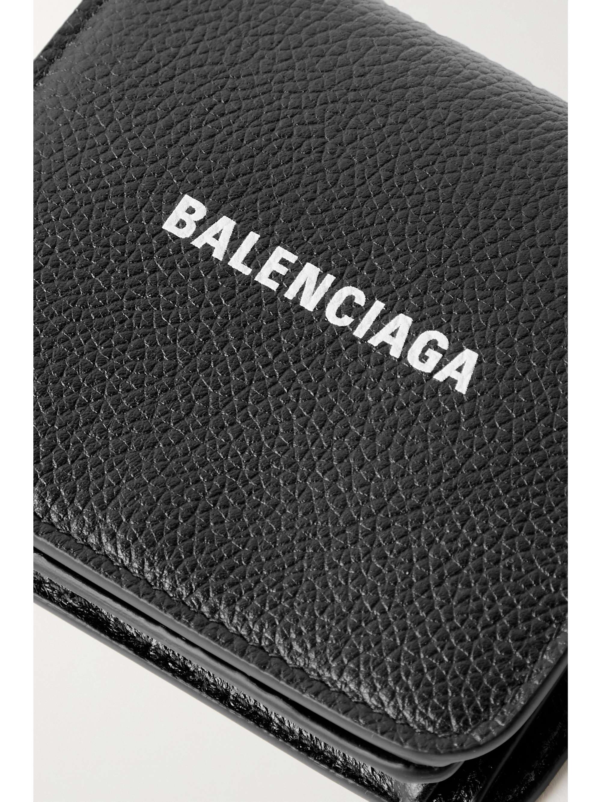 BALENCIAGA Printed croc-effect leather cardholder