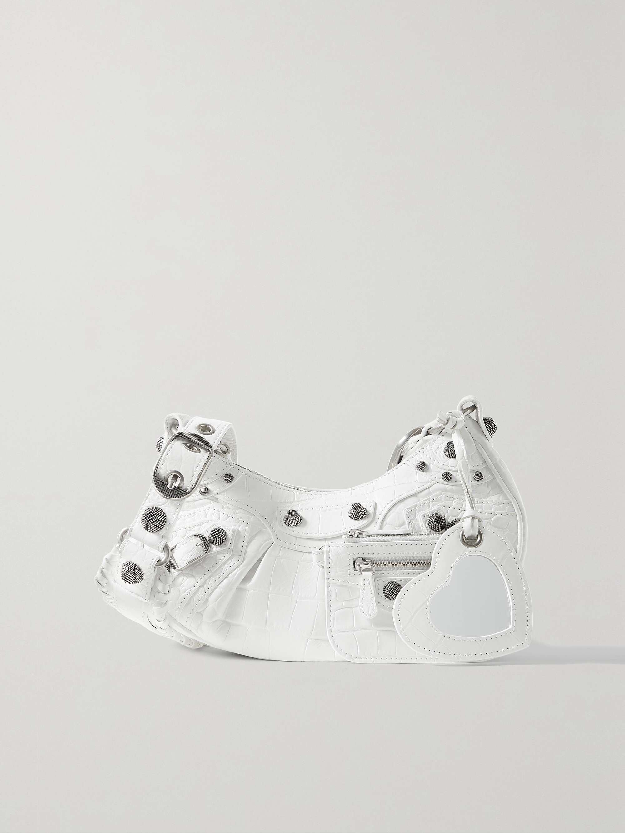 BALENCIAGA Le Cagole XS 钉饰印花皮革单肩包