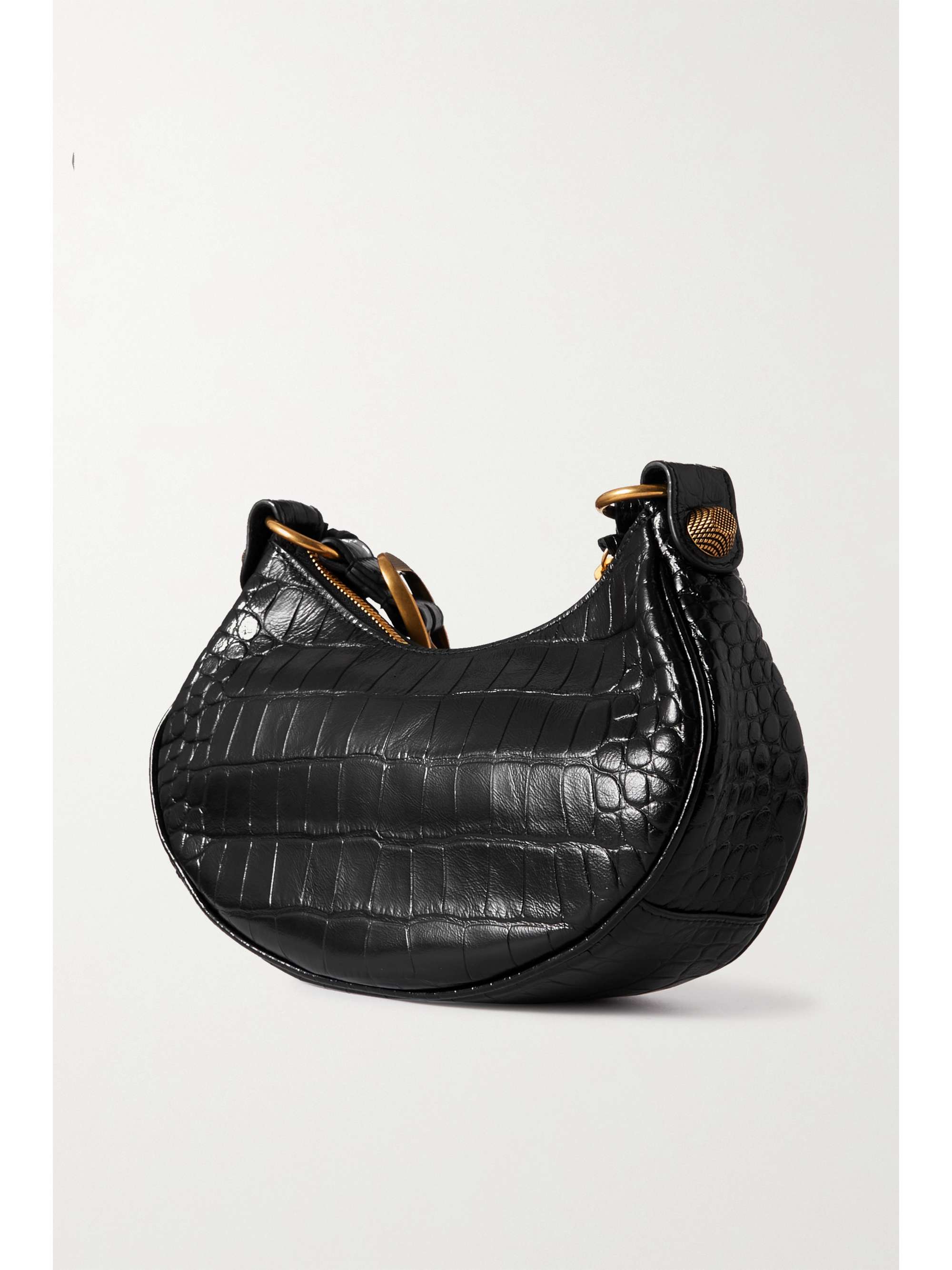 BALENCIAGA Le Cagole XS studded printed leather shoulder bag