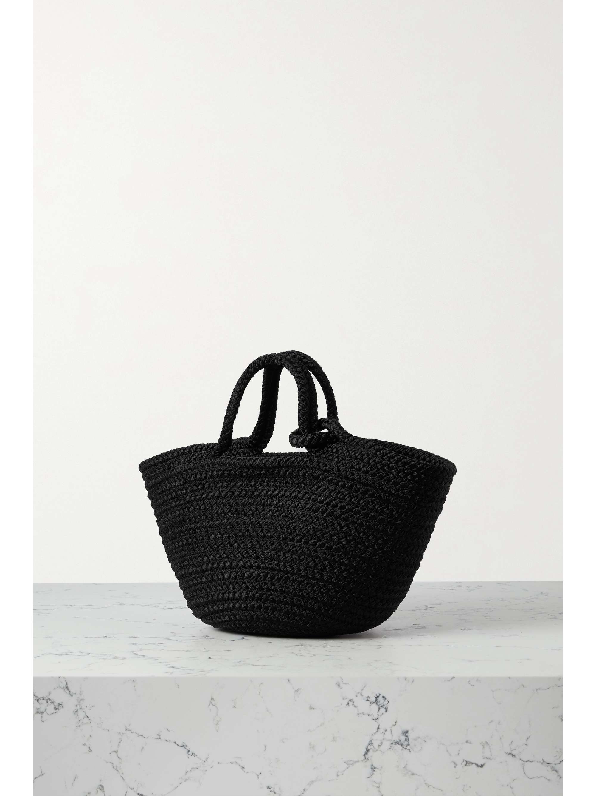 BALENCIAGA Ibiza small leather-trimmed cord tote