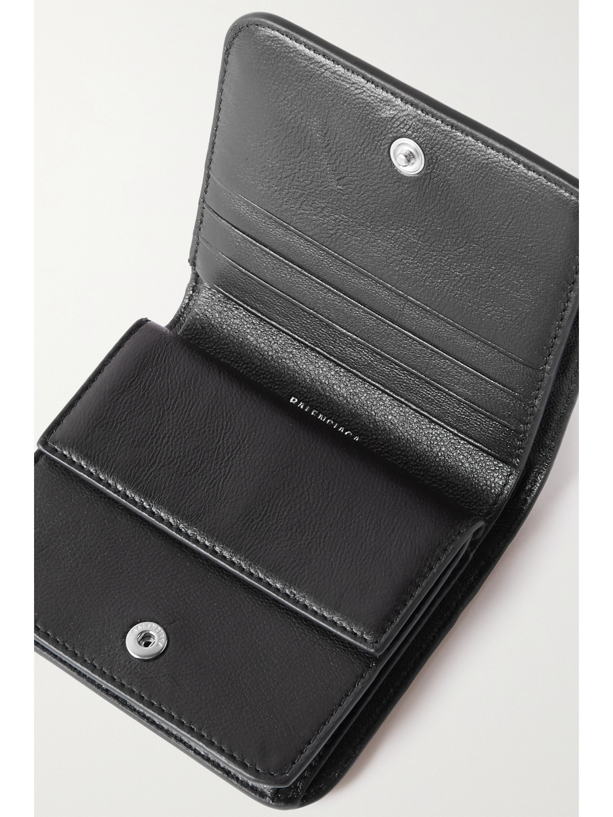 Balenciaga Printed Croc-effect Leather Cardholder In Black