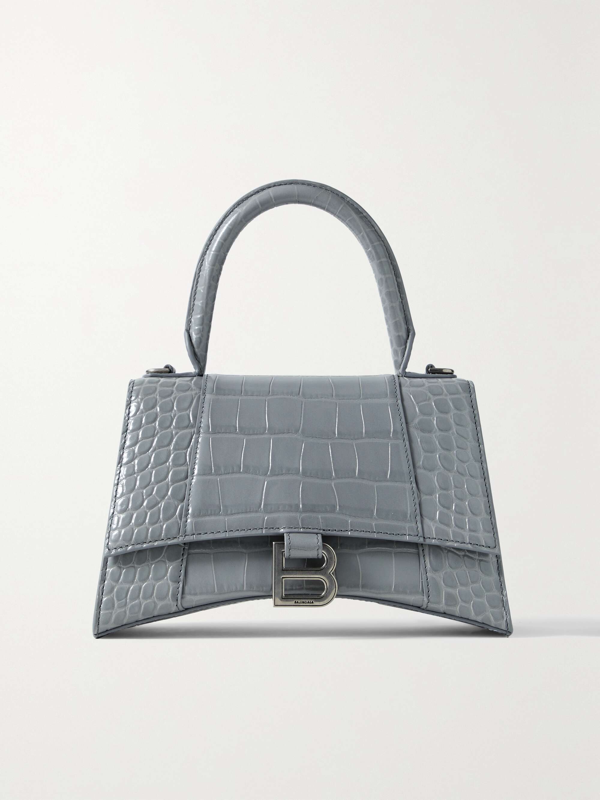 Indrømme sikkerhed intellektuel BALENCIAGA Hourglass small croc-effect leather tote | NET-A-PORTER