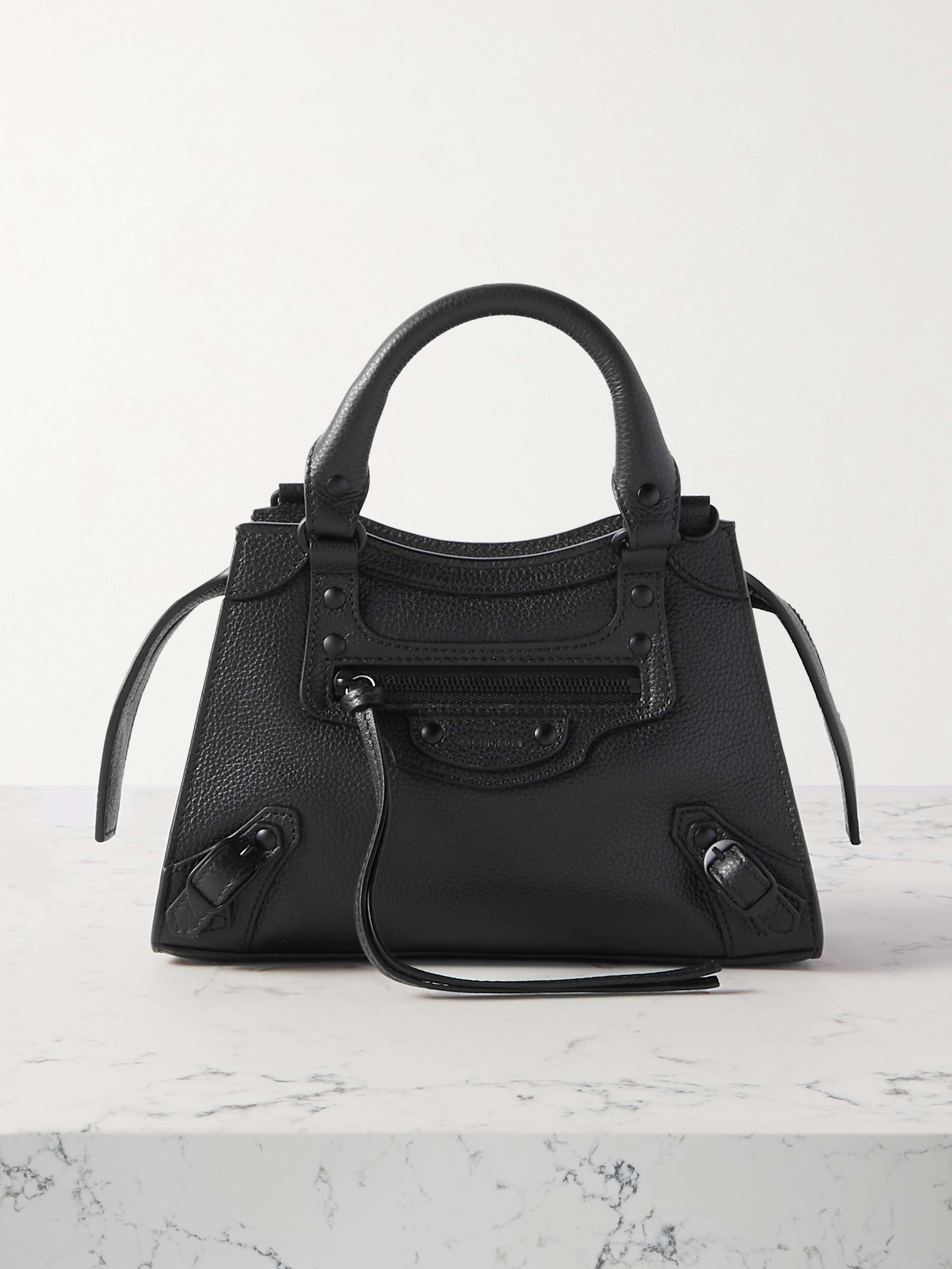 BALENCIAGA Neo Classic City mini textured-leather tote | NET-A-PORTER