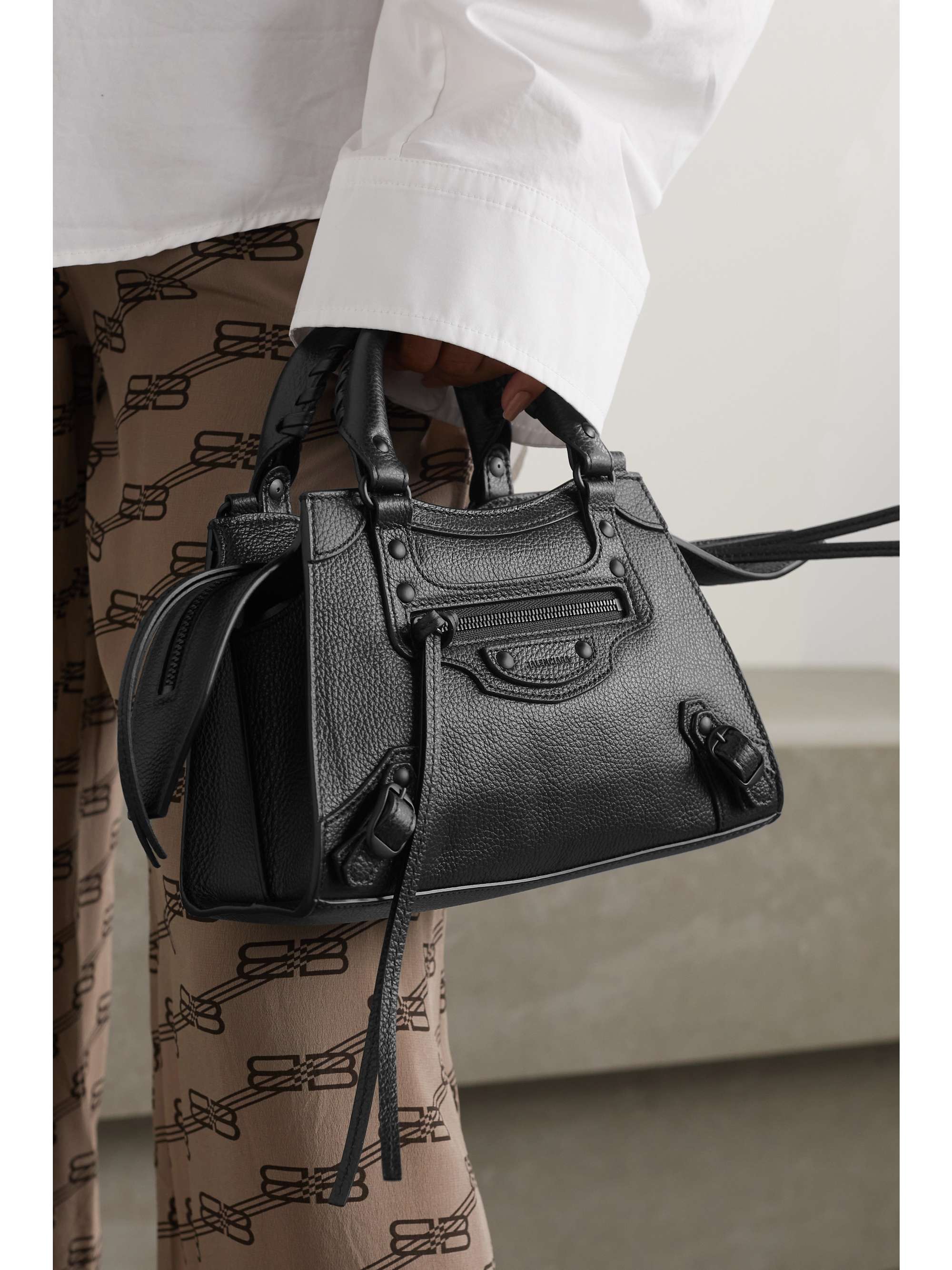 Neo Classic City mini textured-leather tote