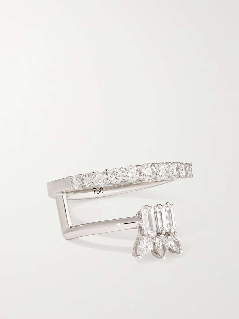 YEPREM 18-karat White Gold Diamond Ring