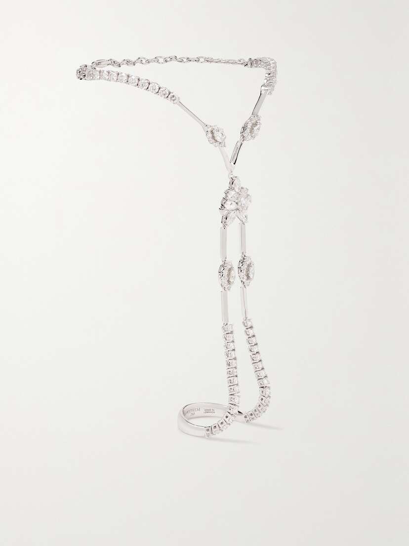 YEPREM 18-karat White Gold Diamond Ring