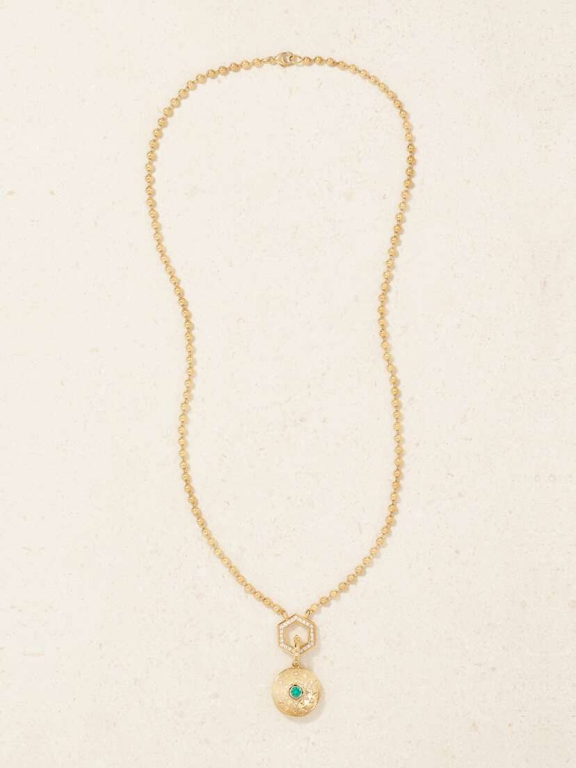 Harwell Godfrey 18-karat , Diamond And Emerald Necklace - One size