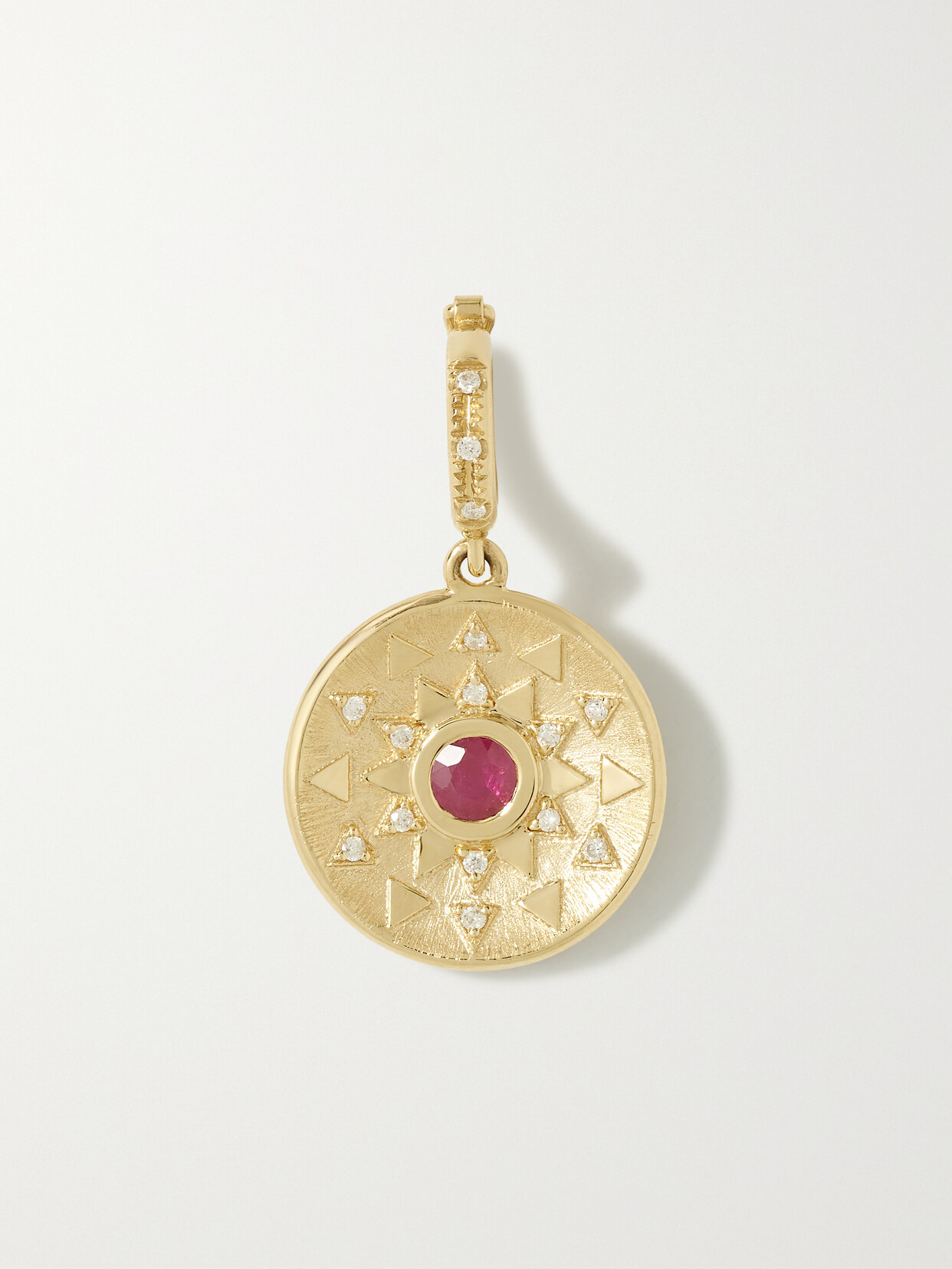 Harwell Godfrey Mini Sun 18-karat , Ruby And Diamond Pendant