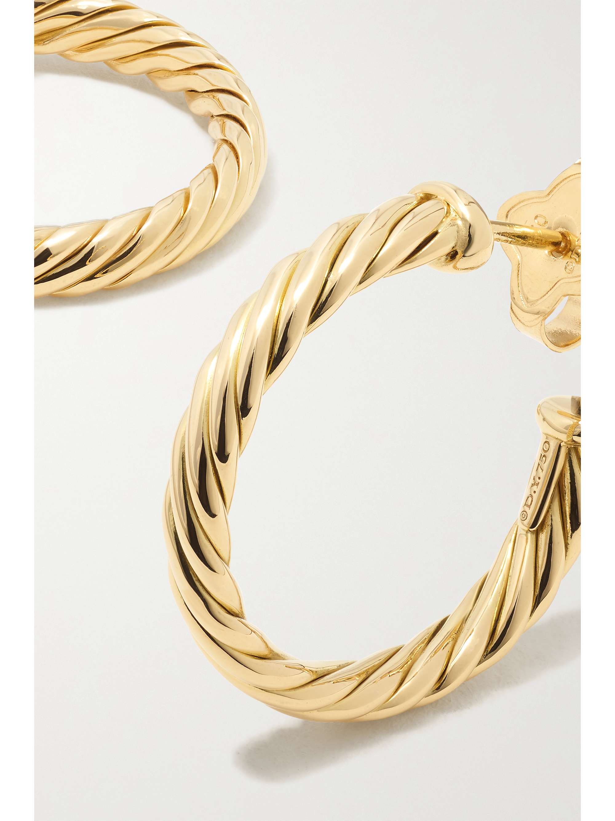 DAVID YURMAN Cable Spira 18-karat gold hoop earrings