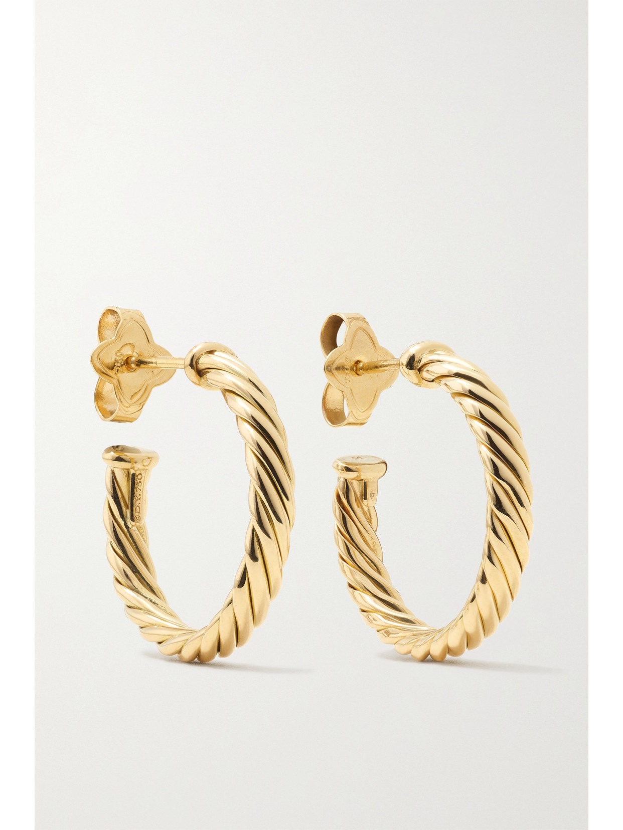 David Yurman Cable Spira 18-karat Gold Hoop Earrings