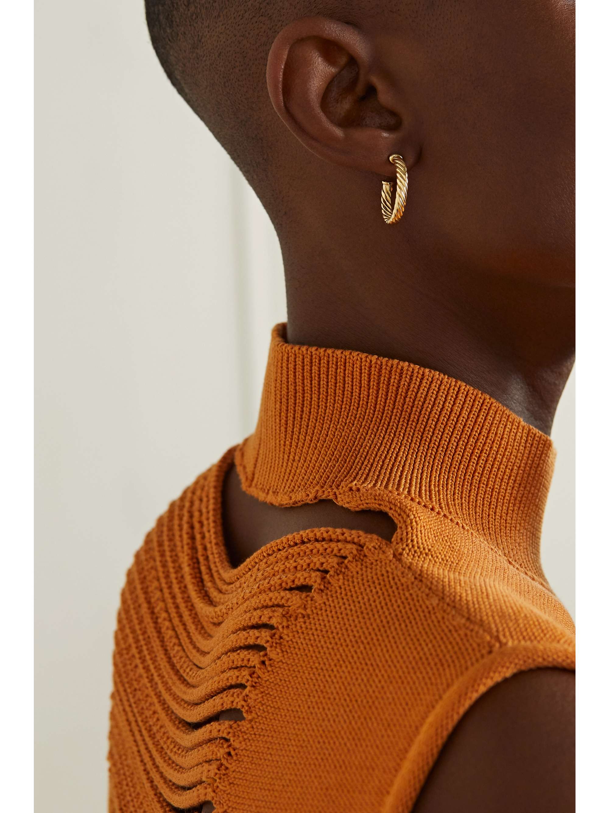 DAVID YURMAN Cable Spira 18-karat gold hoop earrings
