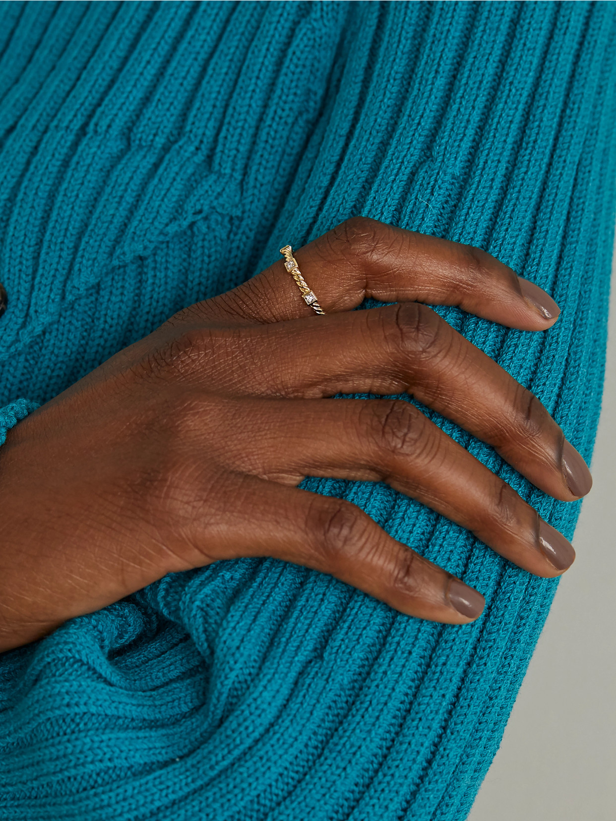 David Yurman Cable Collectibles 18-karat Gold Diamond Ring In Gold