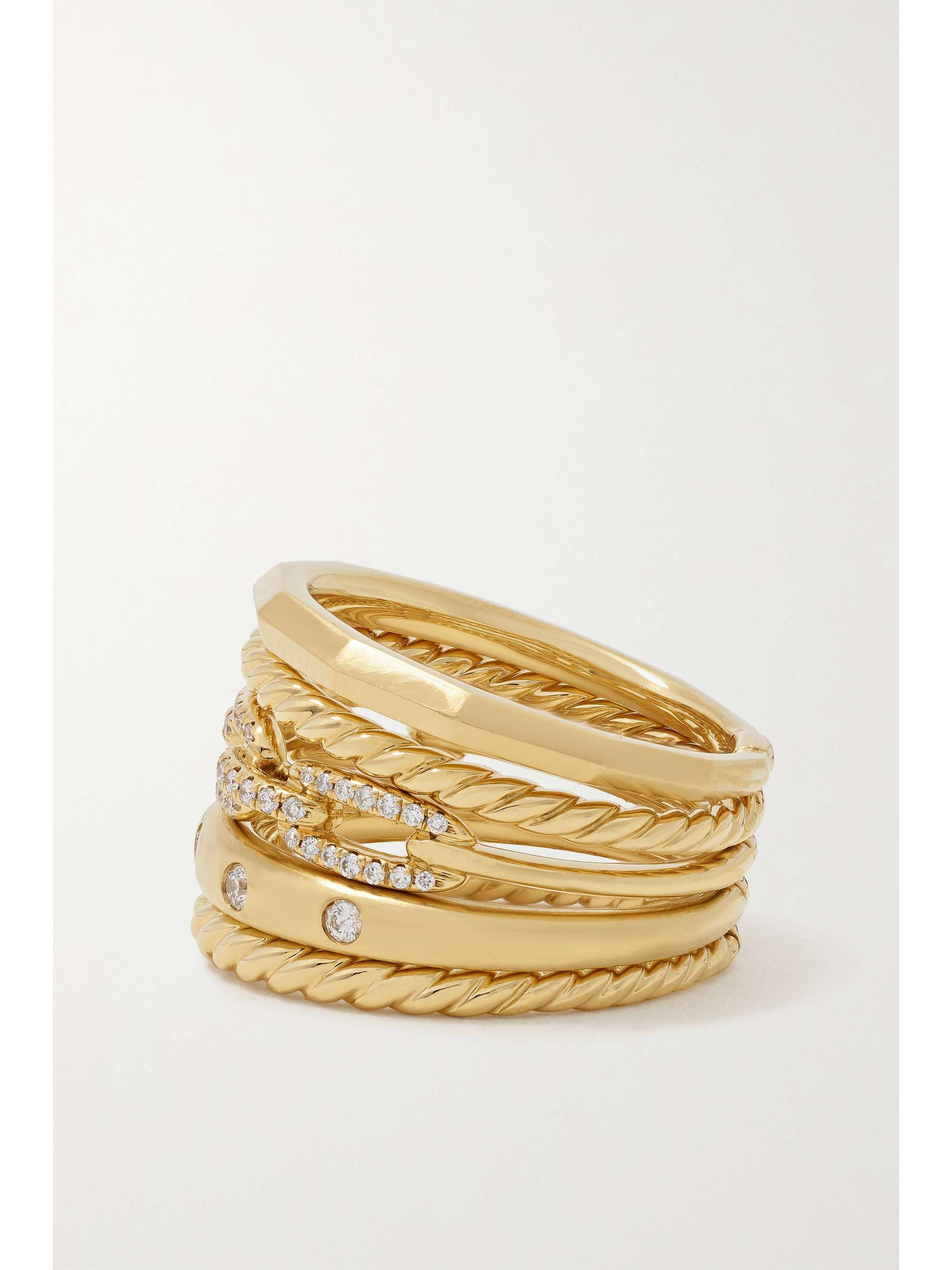 DAVID YURMAN Stax 18-karat gold diamond ring