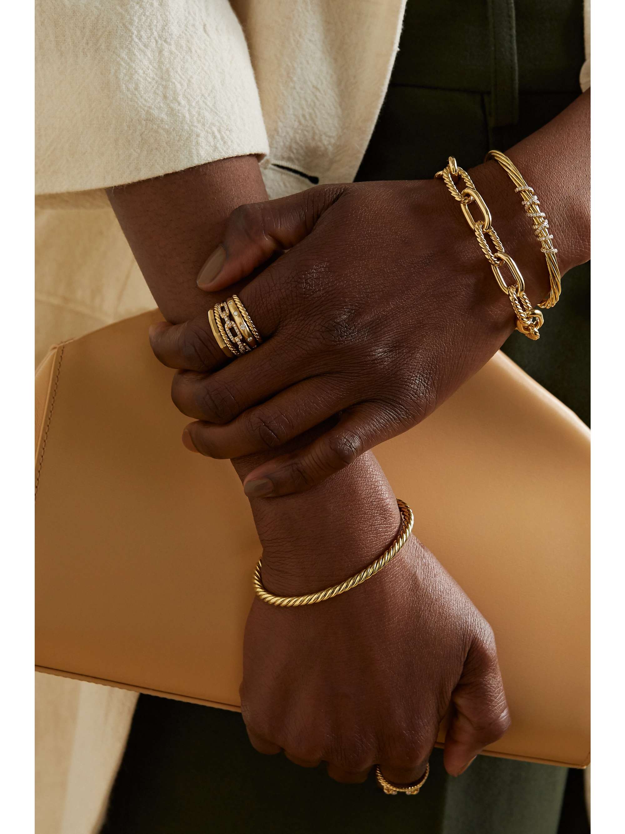 DAVID YURMAN Stax 18-karat gold diamond ring