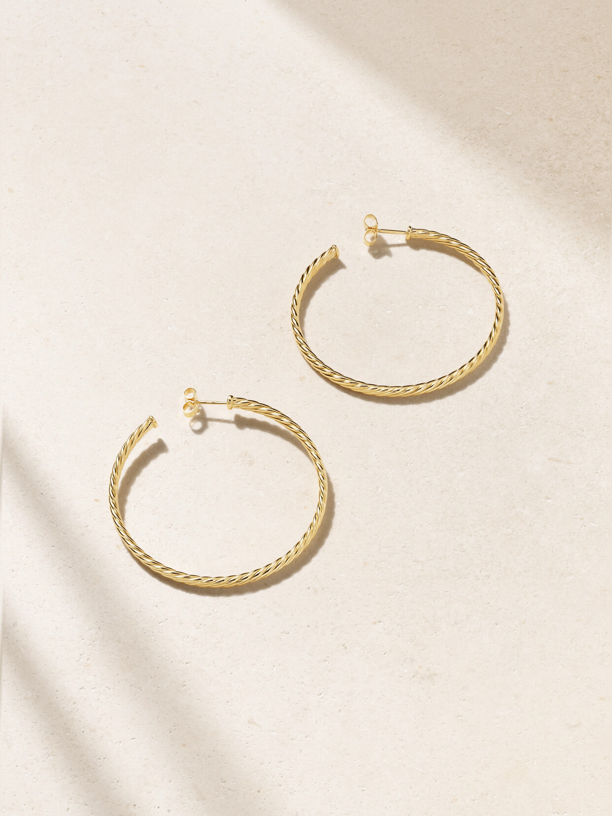 David Yurman Cable Spira 18-karat Gold Hoop Earrings