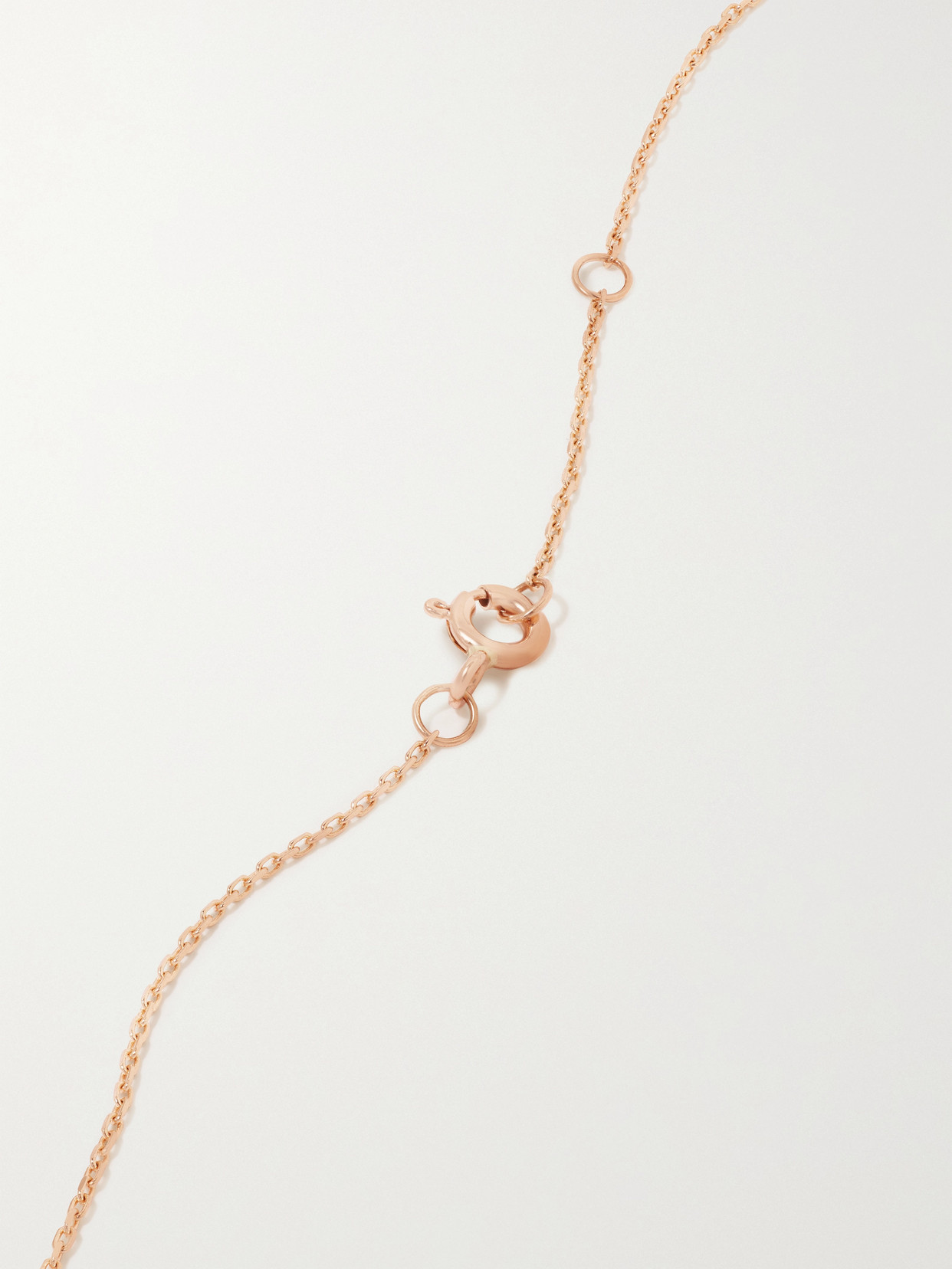 Shop Diane Kordas 18-karat Rose Gold, Enamel And Diamond Necklace