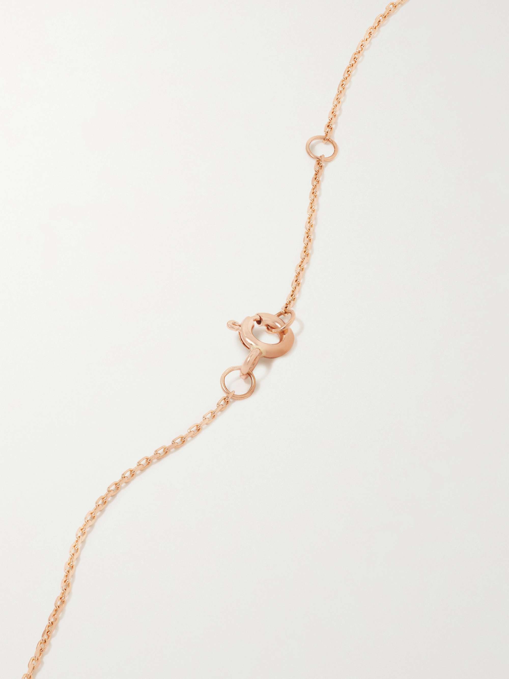 DIANE KORDAS 18-karat rose gold, enamel and diamond necklace