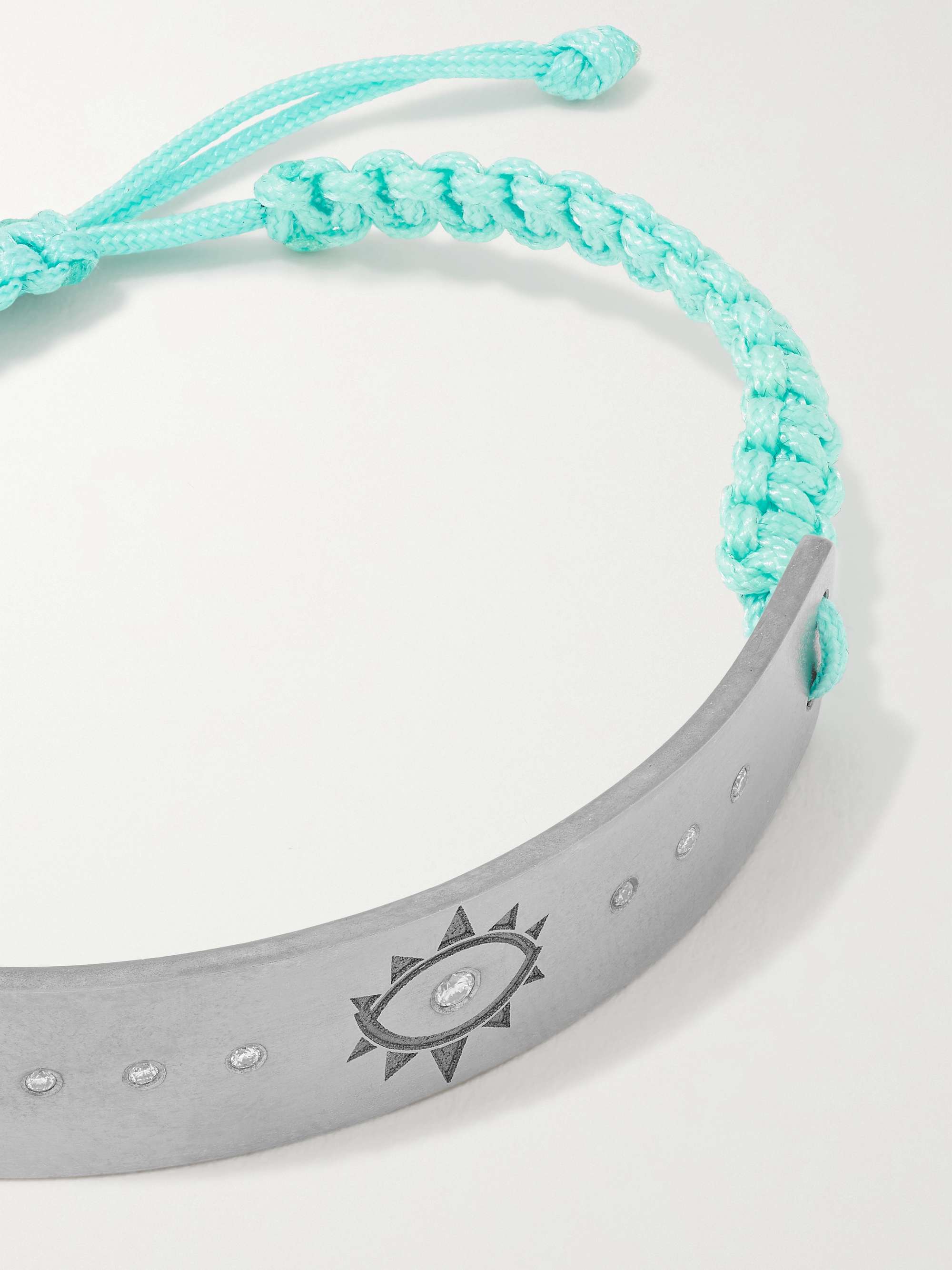 DIANE KORDAS Evil Eye 钛、编绳、钻石手链