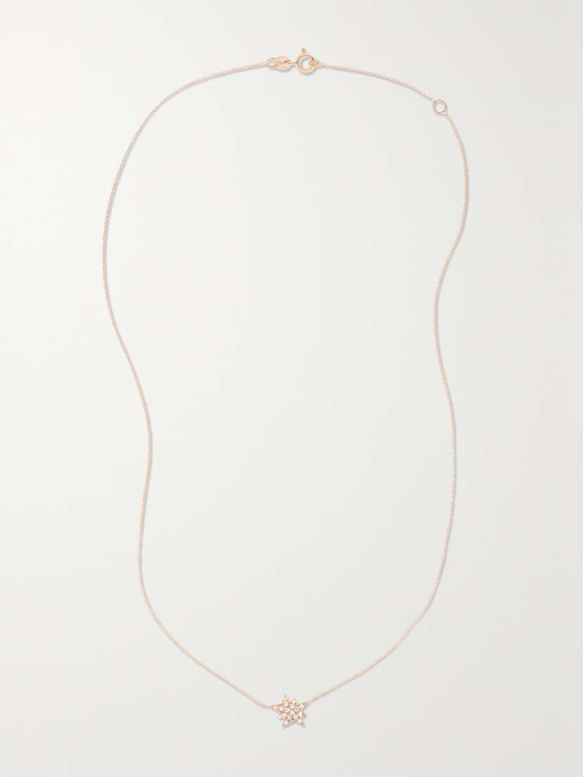 Diane Kordas Explosion 18-karat Rose Gold Diamond Necklace