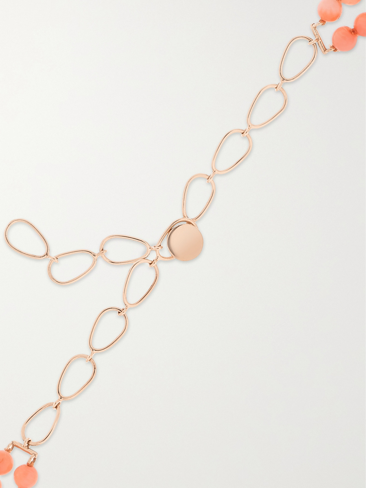 Shop Diane Kordas Id 14-karat Rose Gold, Bead And Diamond Choker